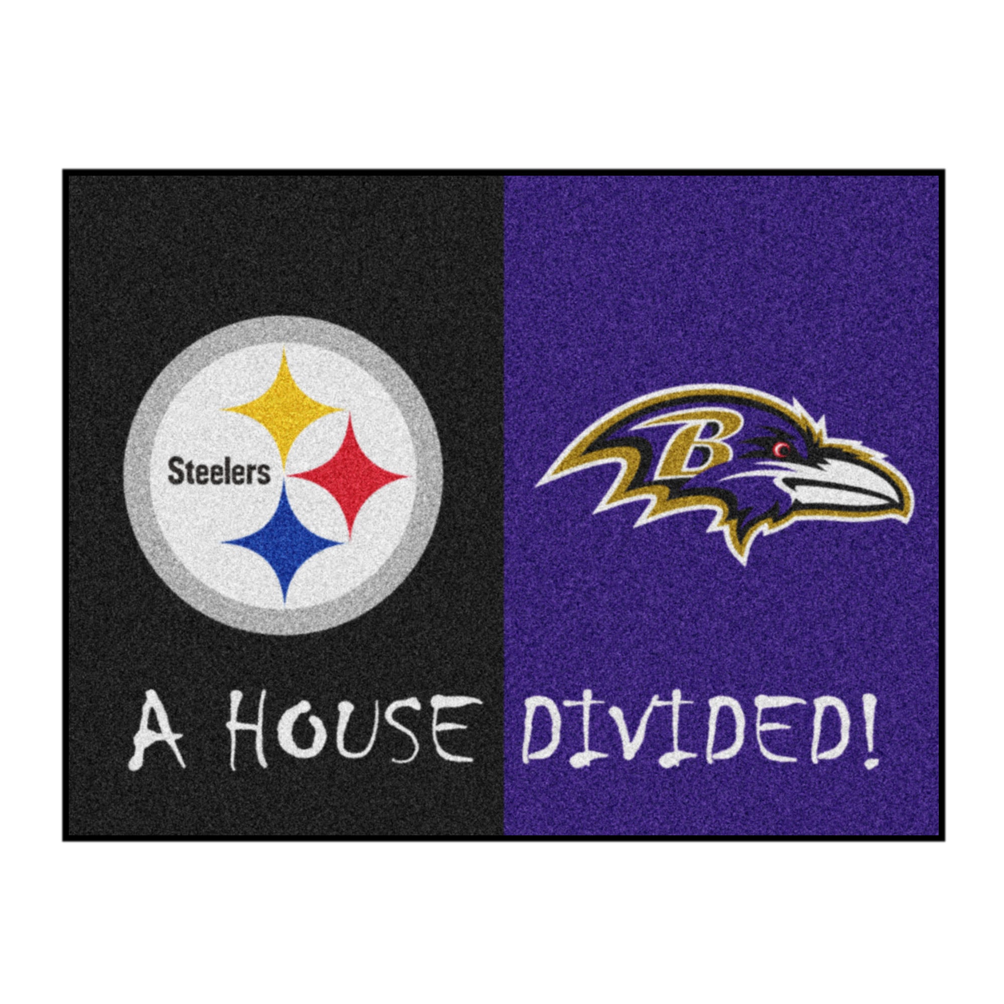 NFL House Divided - Steelers / Ravens House Divided Mat