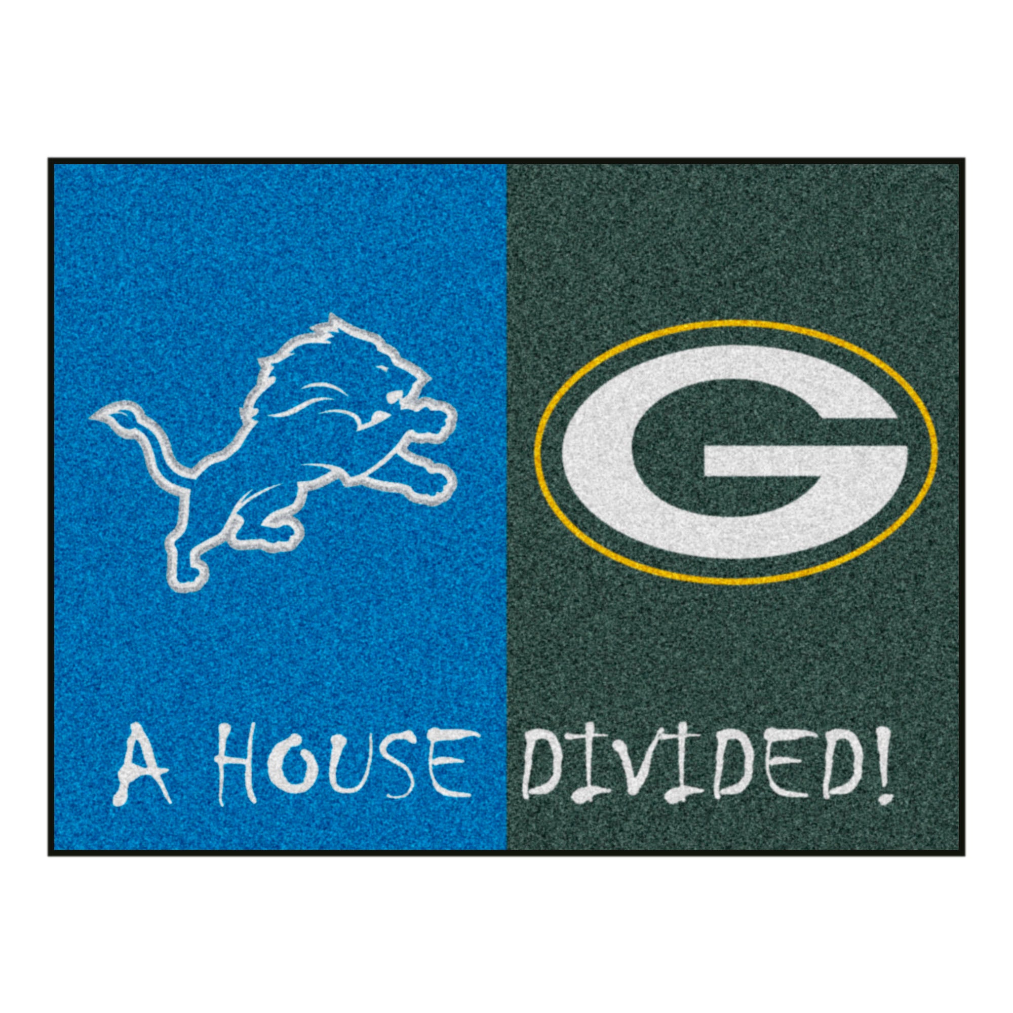 NFL House Divided - Lions / Packers House Divided Mat