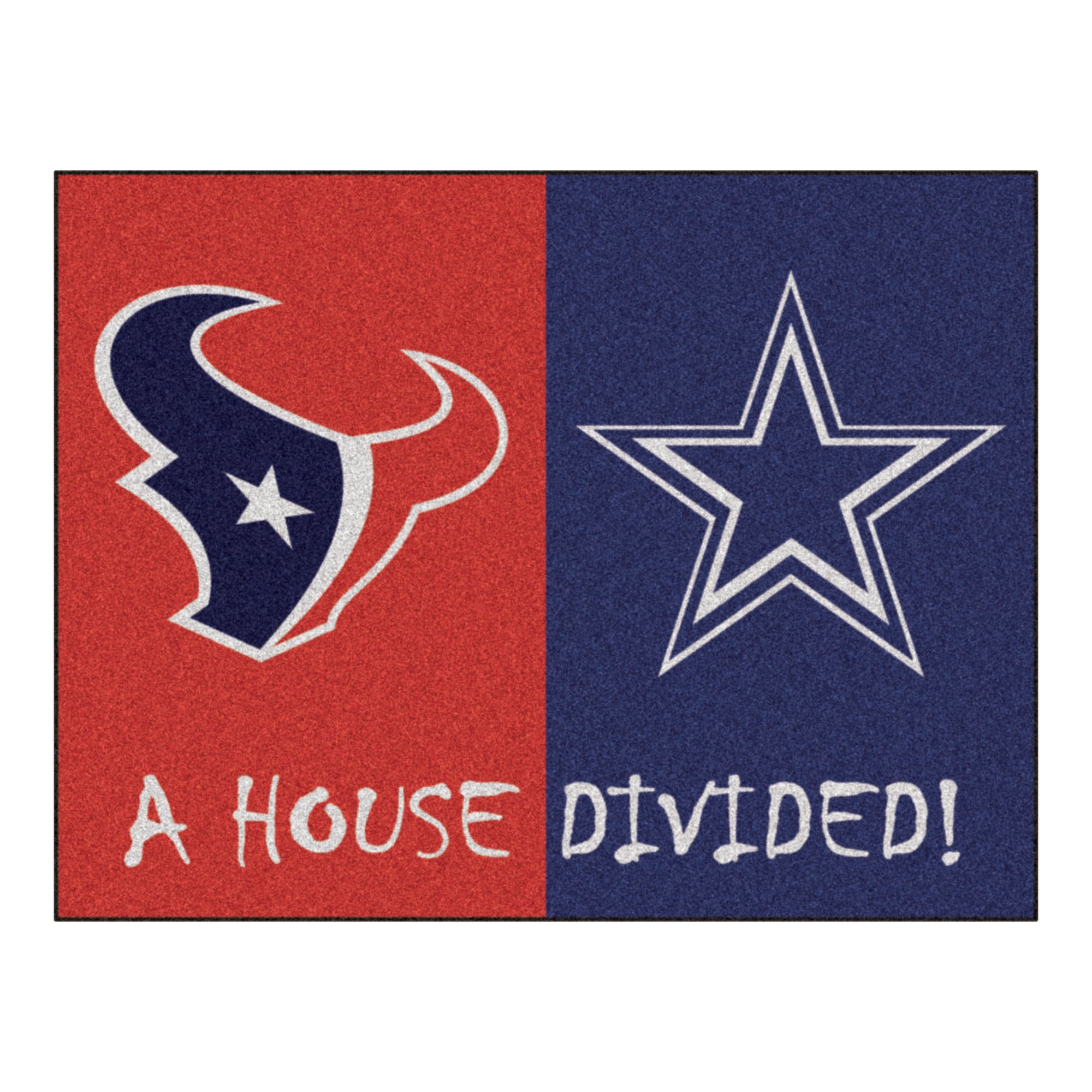 NFL House Divided - Texans / Cowboys House Divided Mat