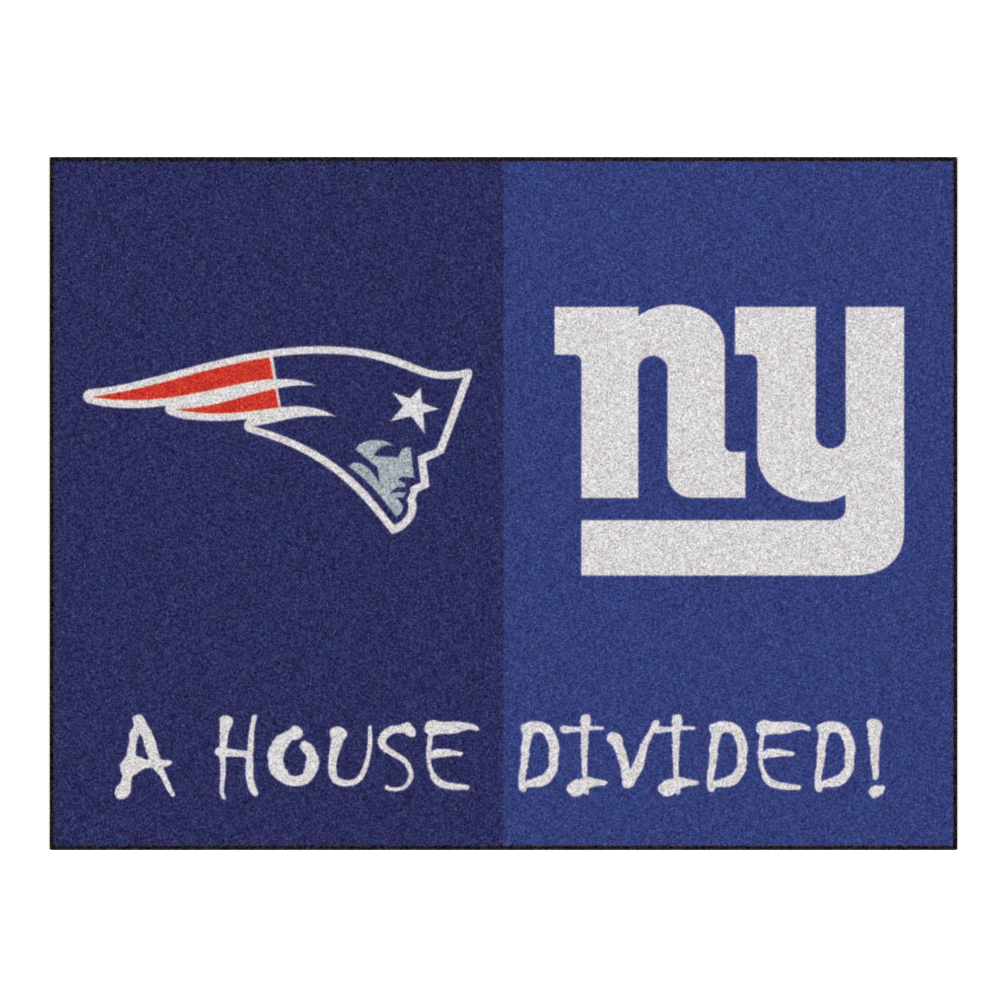 NFL House Divided - Patriots / Giants House Divided Mat