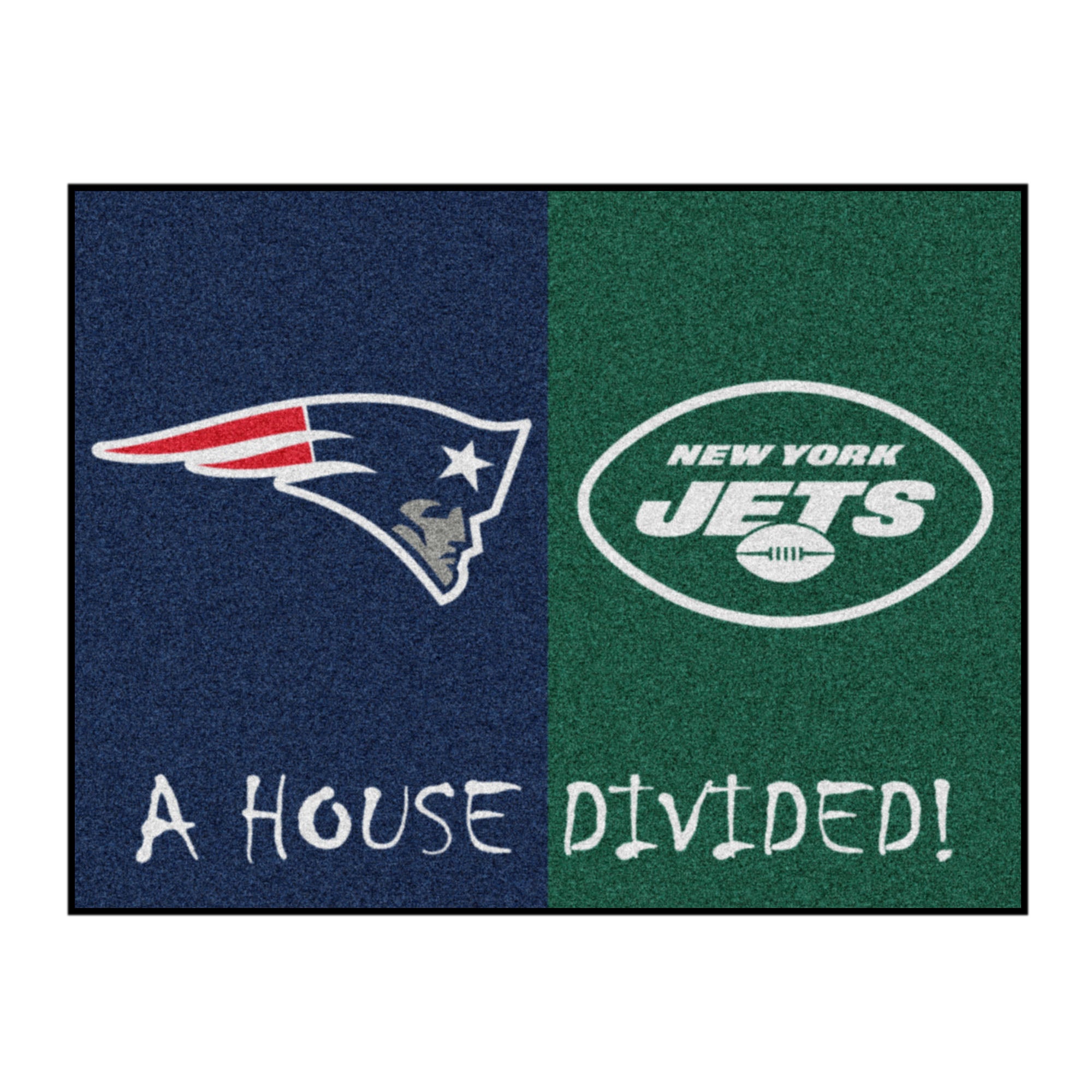 NFL House Divided - Patriots / Jets House Divided Mat