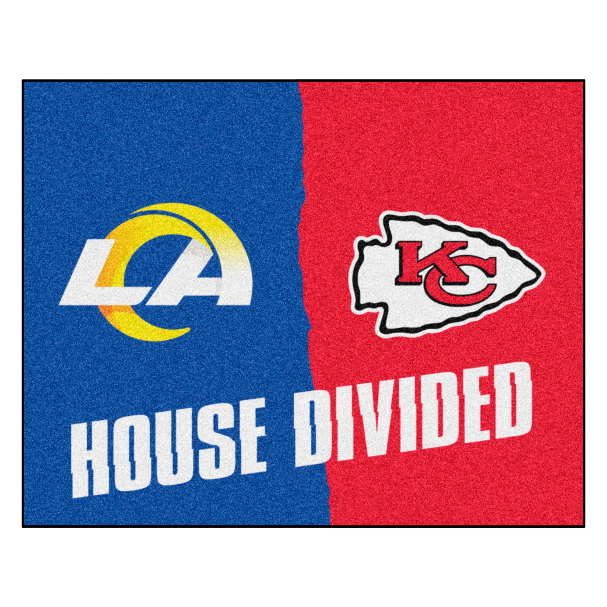 NFL House Divided - Rams / Chiefs House Divided Mat