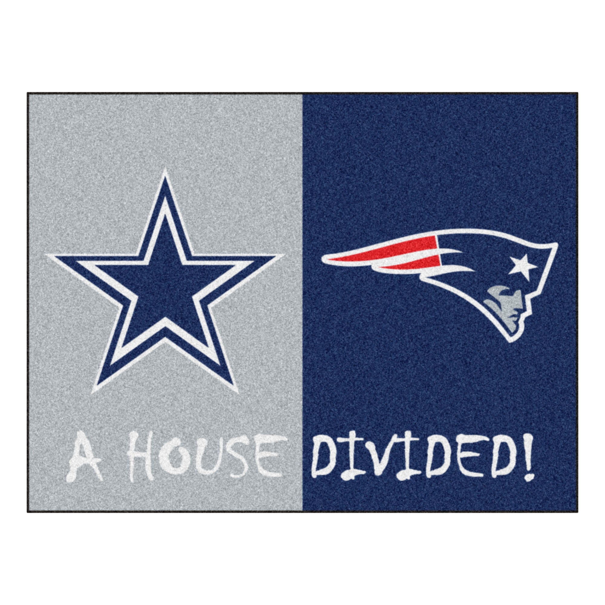NFL House Divided - Cowboys / Patriots House Divided Mat