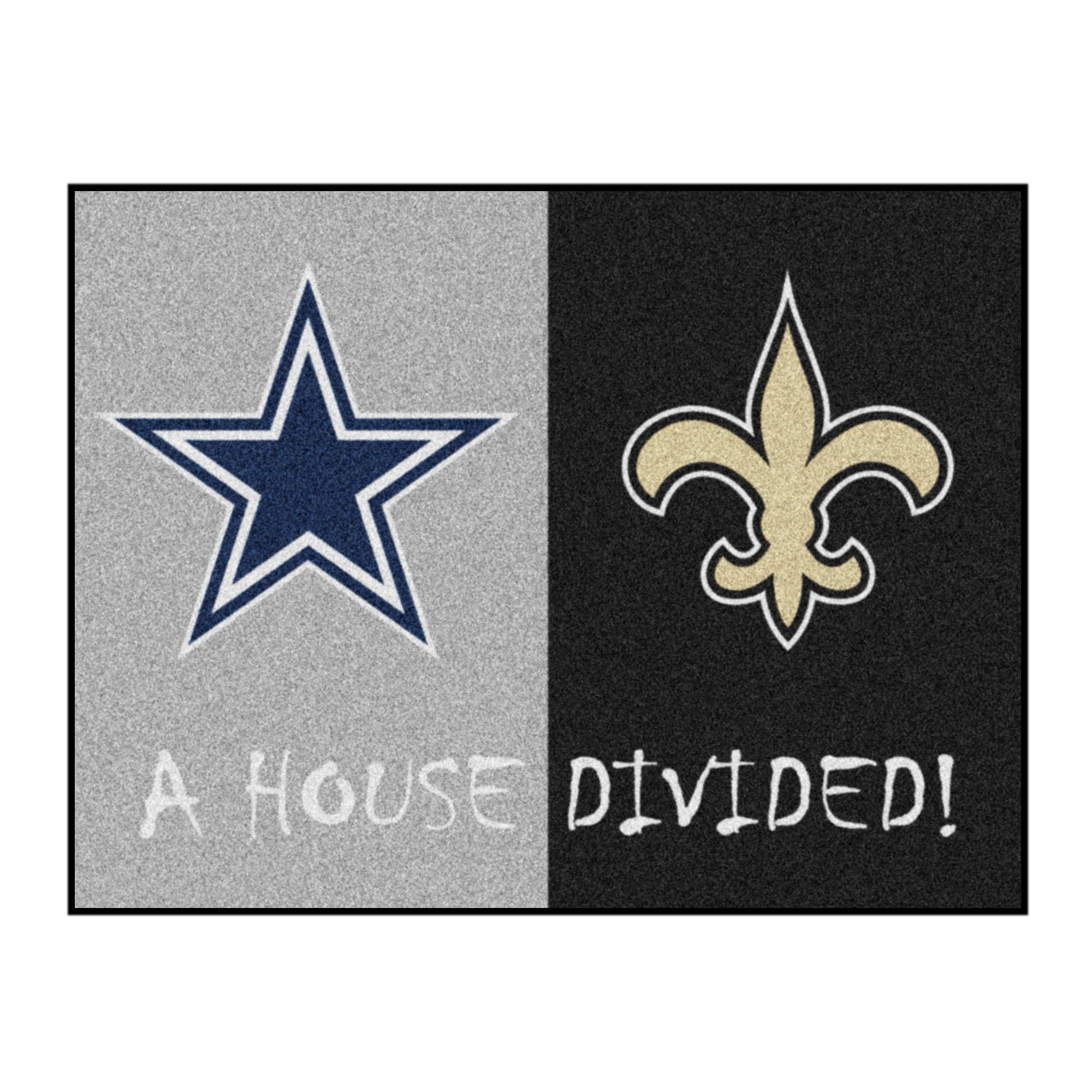 NFL House Divided - Cowboys / Saints House Divided Mat