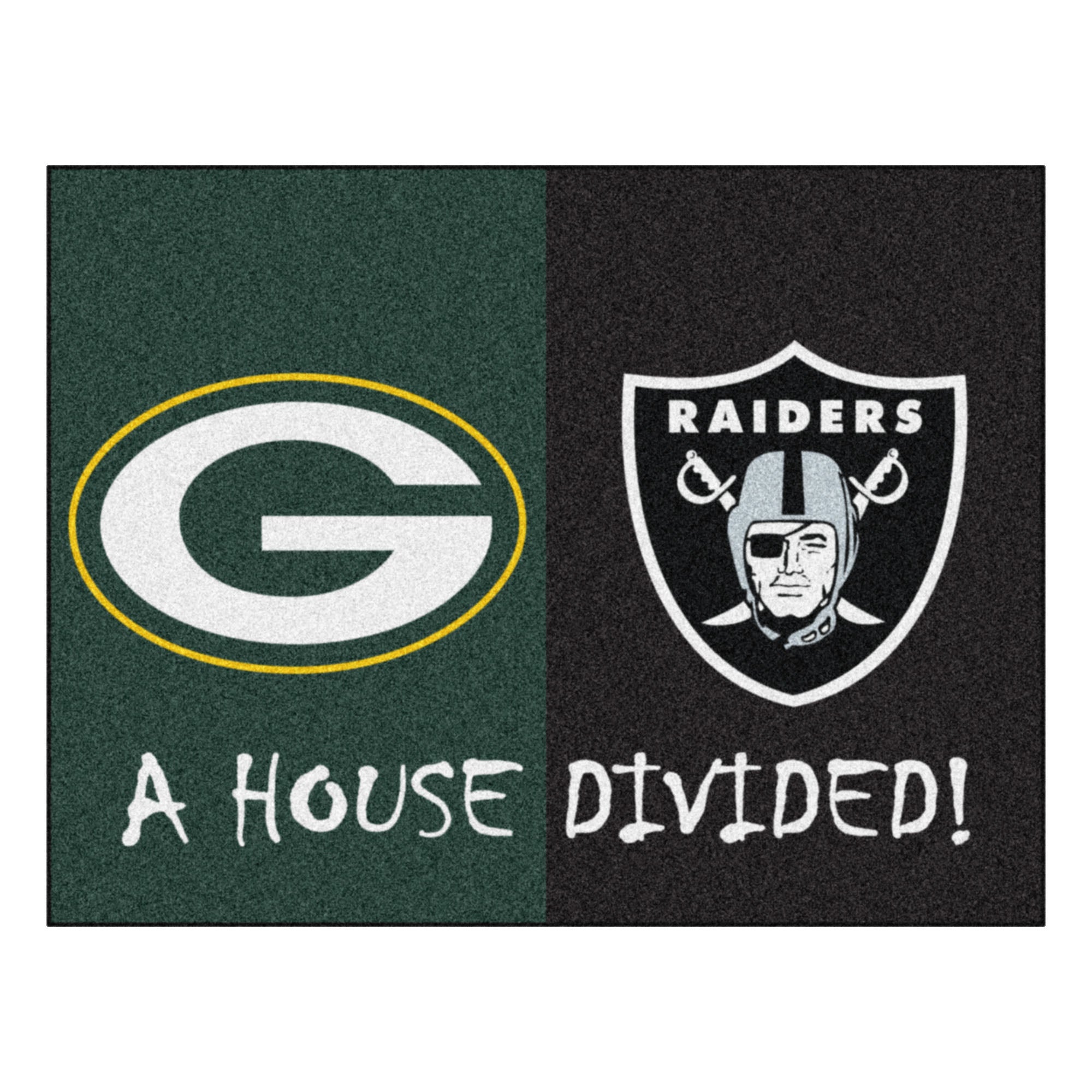 NFL House Divided - Packers / Raiders House Divided Mat