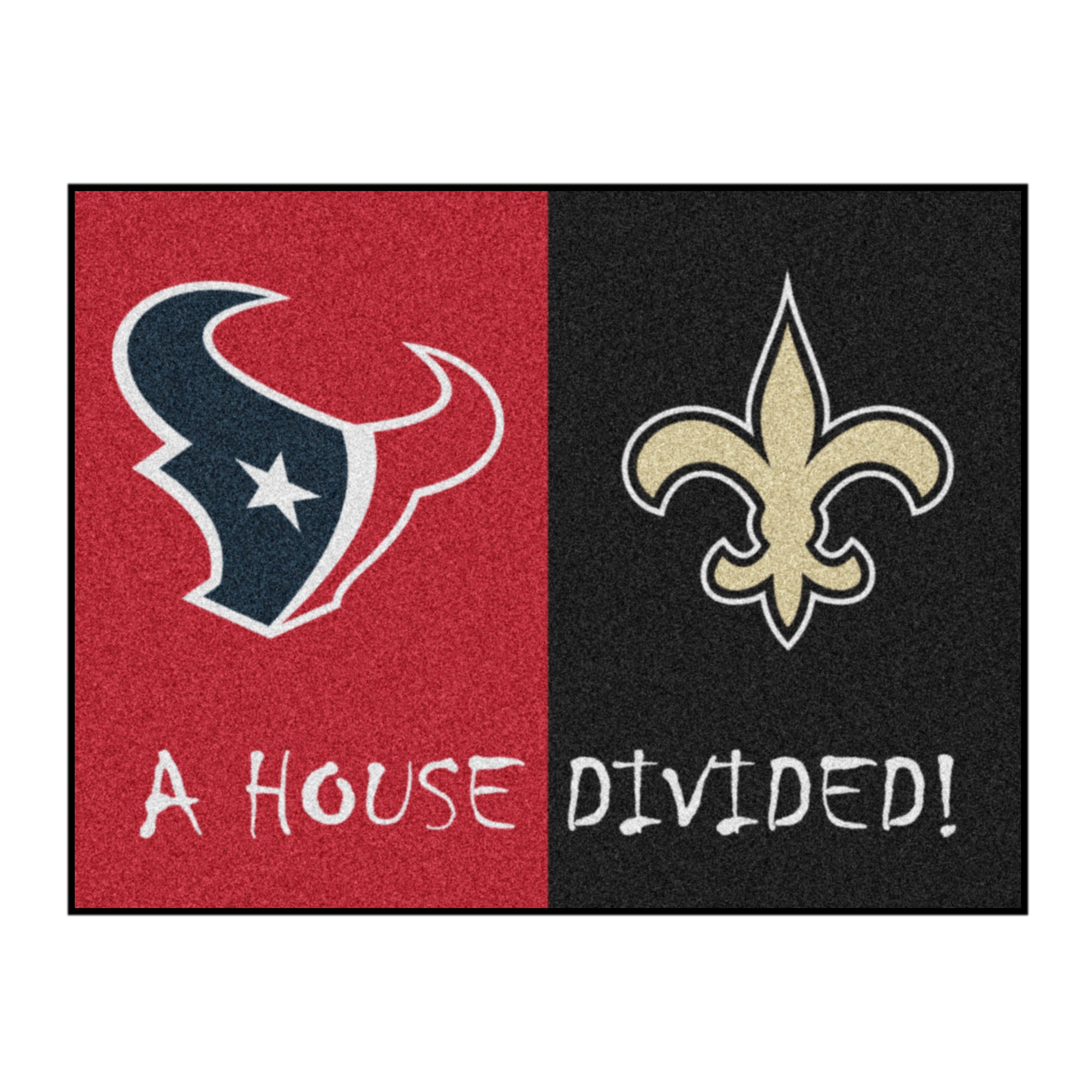 NFL House Divided - Texans / Saints House Divided Mat