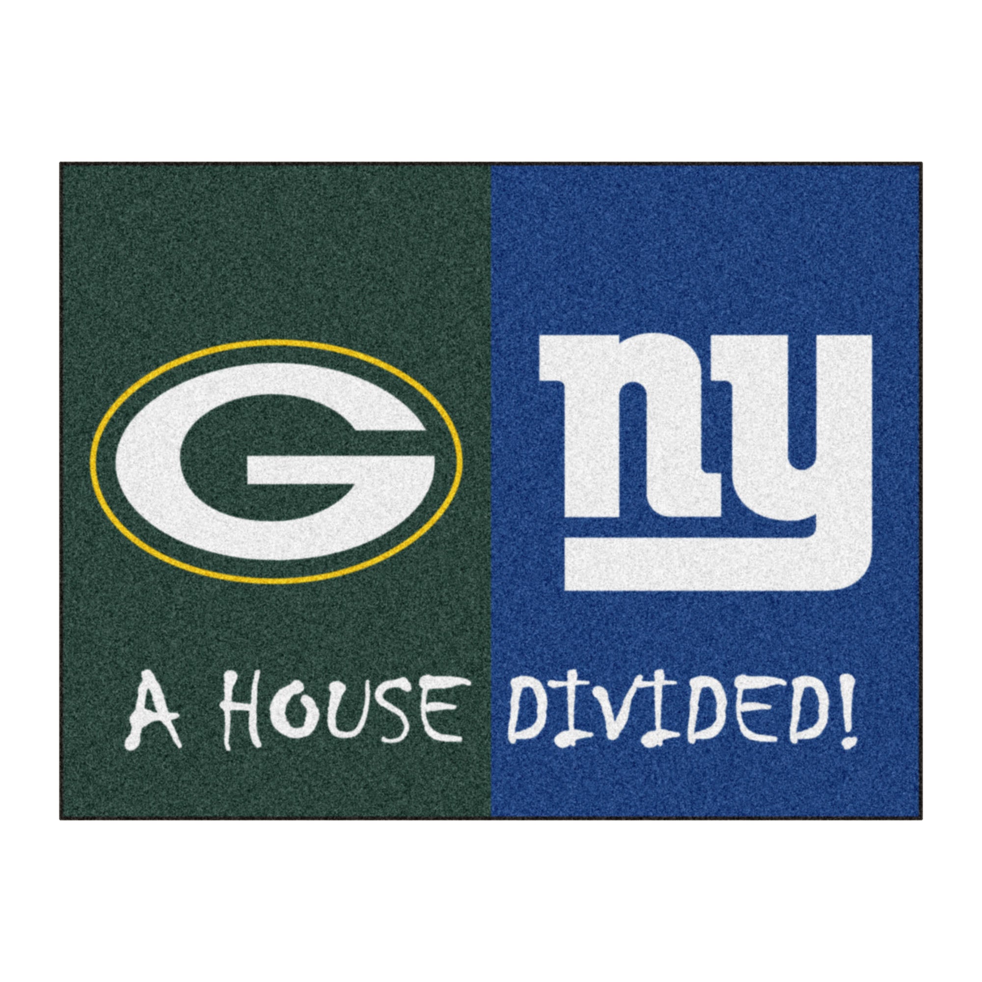 NFL House Divided - Packers / Giants House Divided Mat