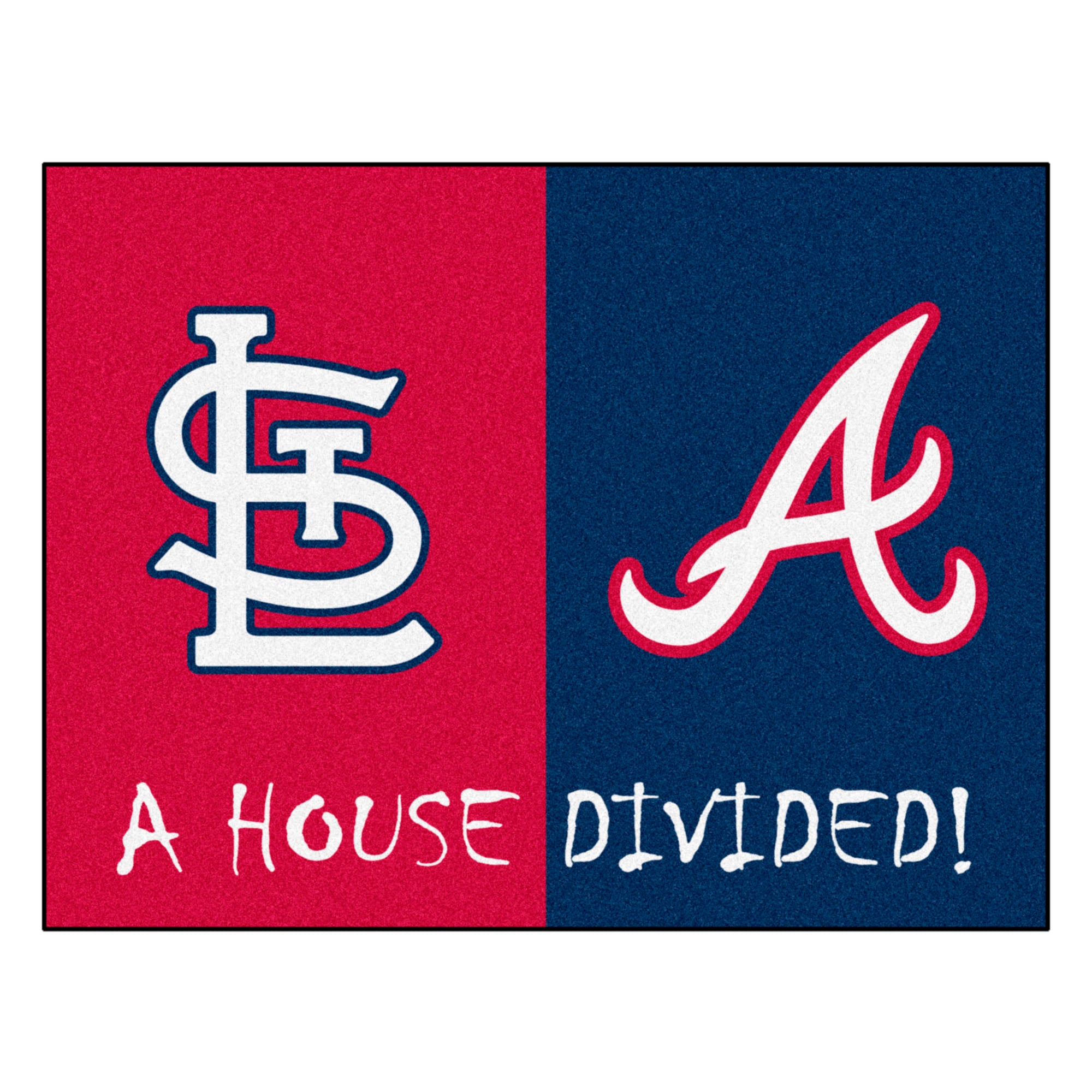 Fanmat - Mlb house divided - cardinals / braves house divided mat