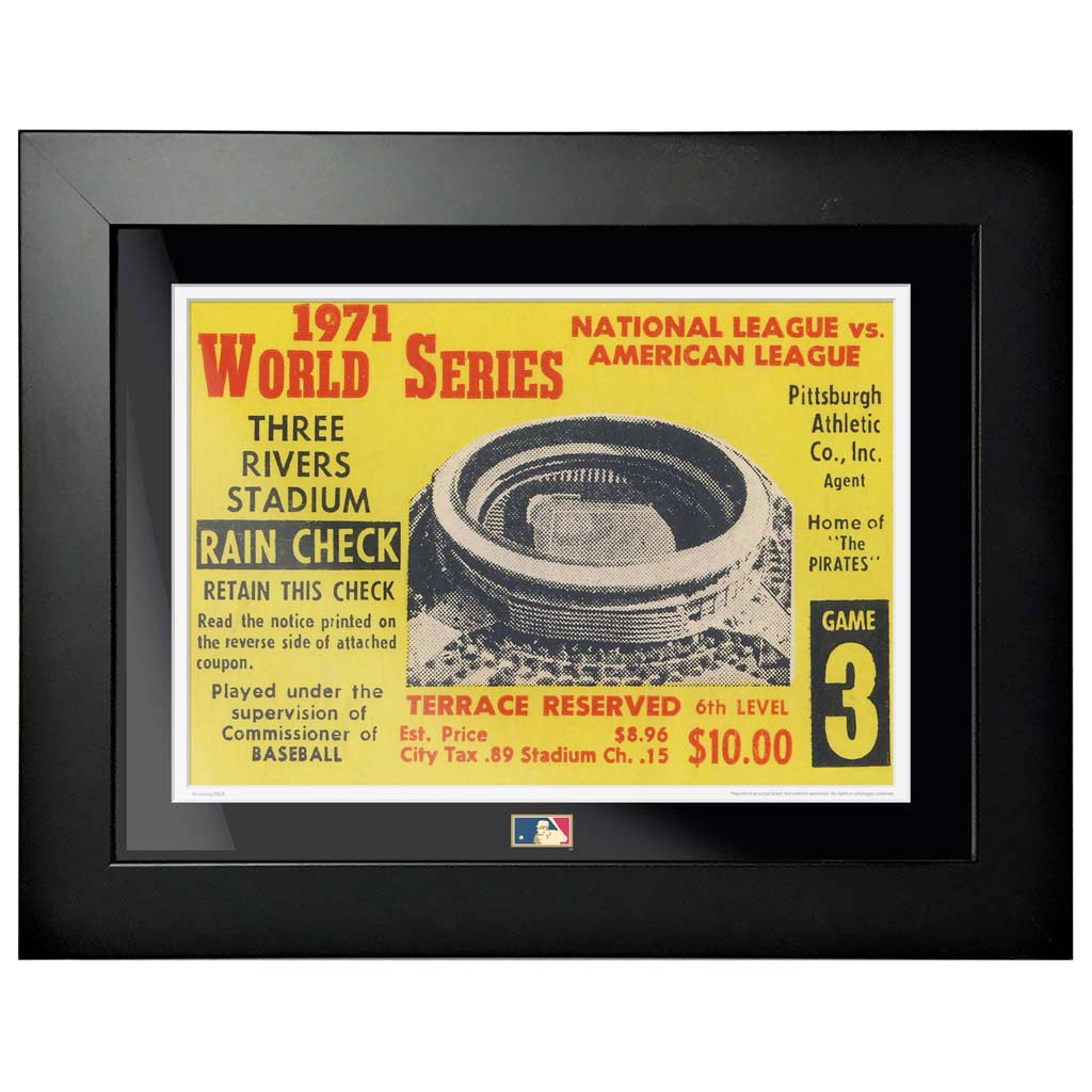 12x16 World Series Ticket Framed Pittsburgh Pirates 1971 G3L