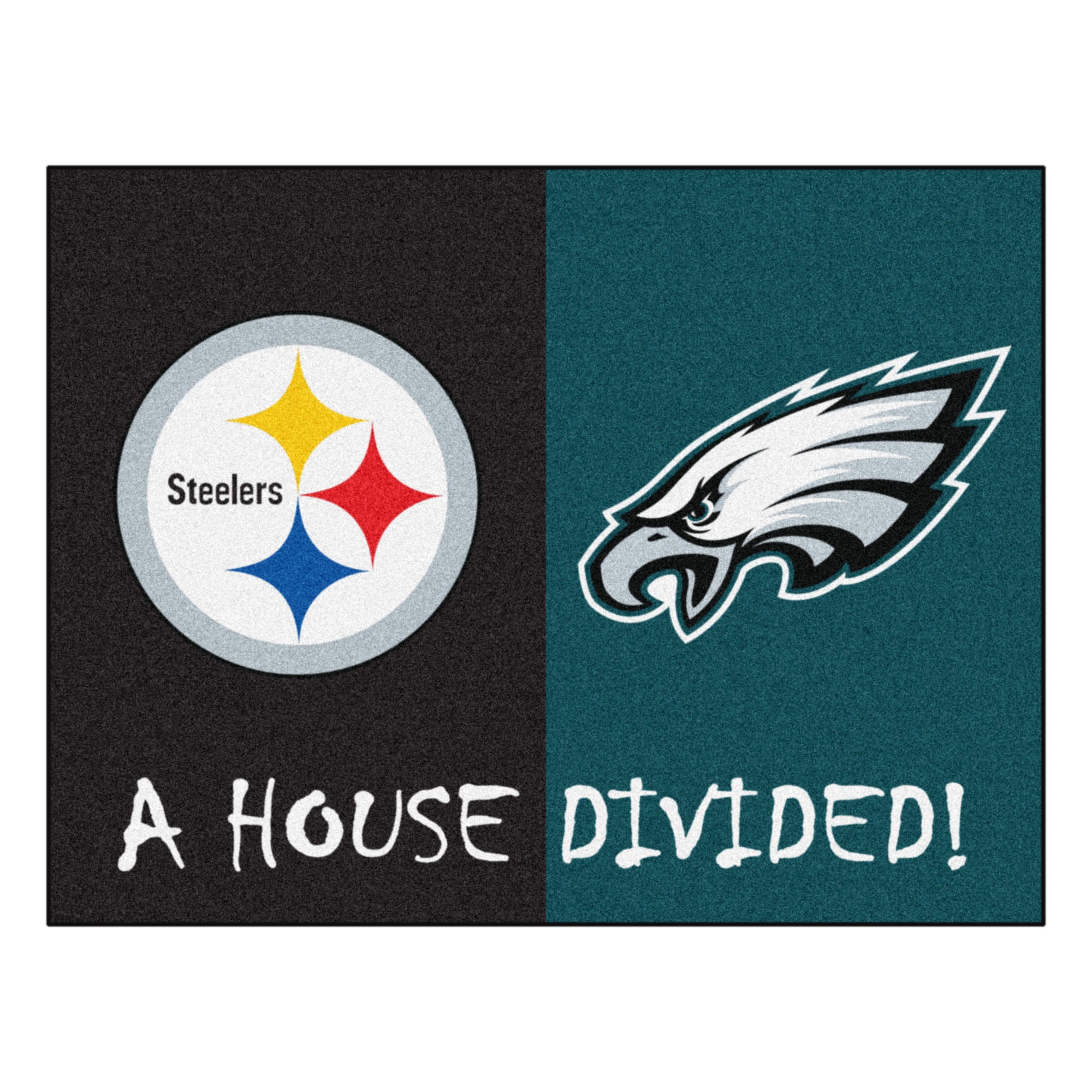 NFL House Divided - Steelers / Eagles House Divided Mat