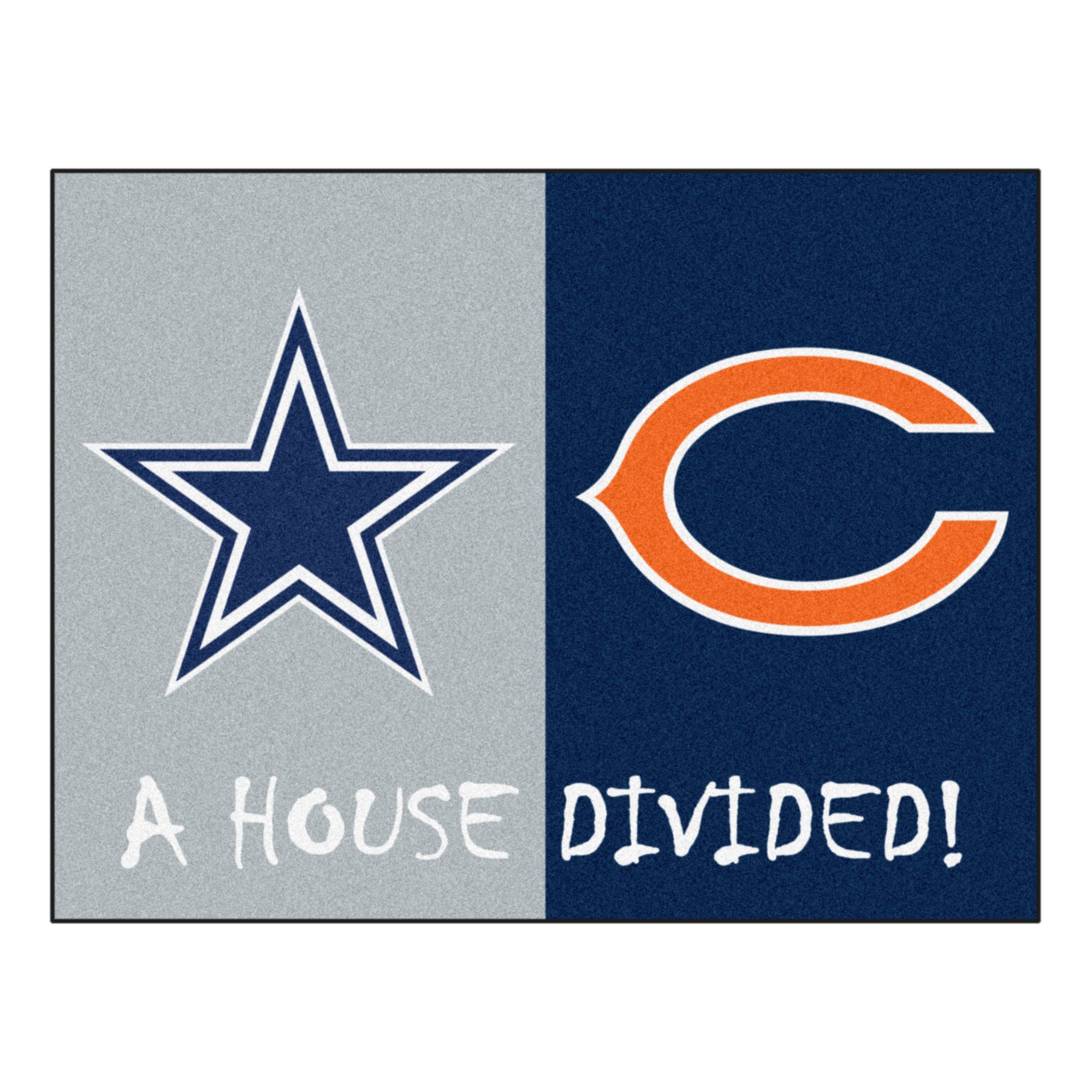 NFL House Divided - Cowboys / Bears House Divided Mat