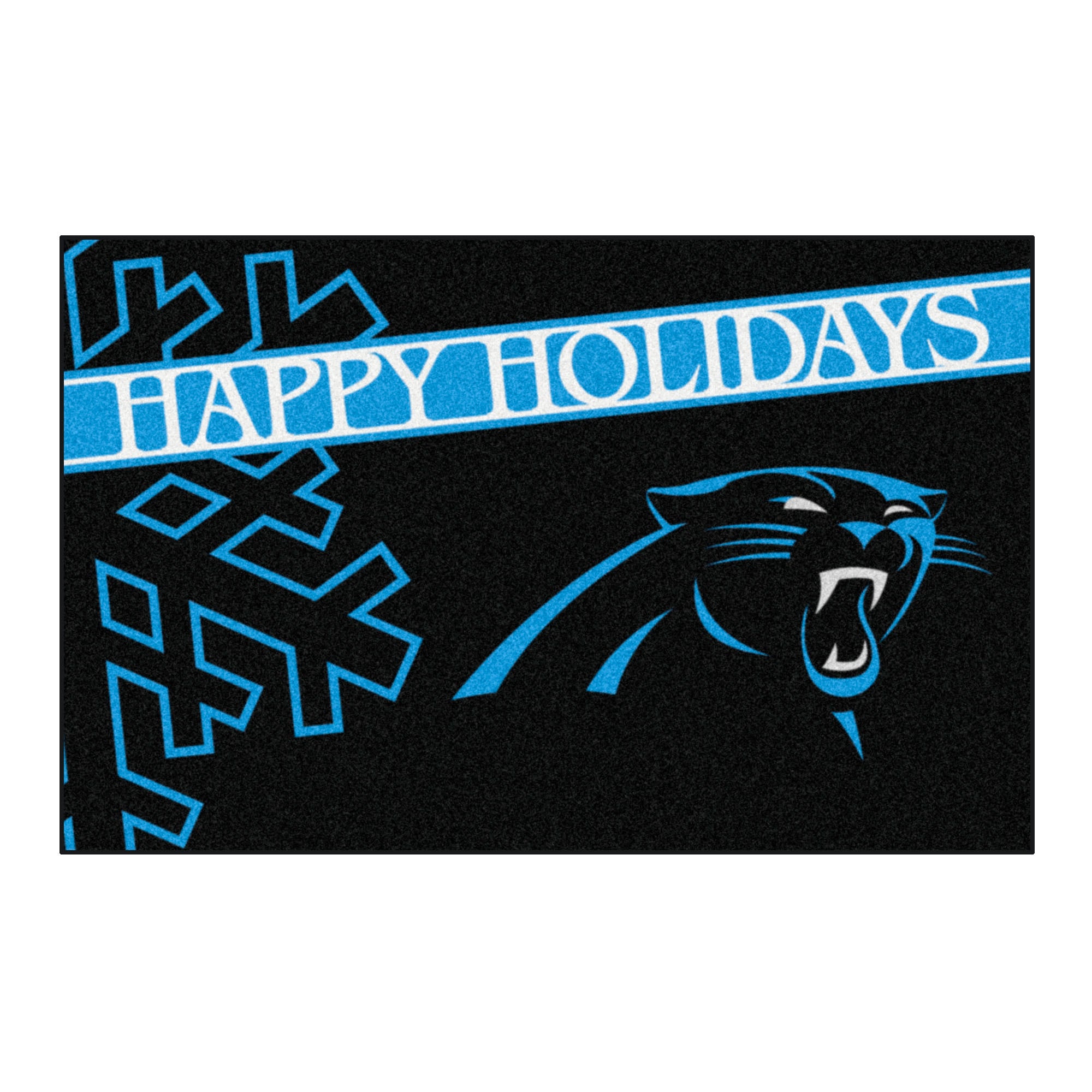 NFL - Carolina Panthers Starter Mat - Happy Holidays