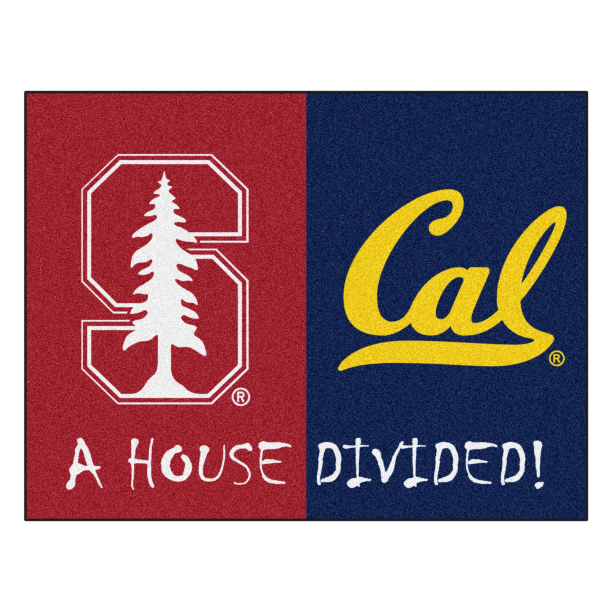 Fanmat - House divided - stanford / uc-berkeley house divided mat