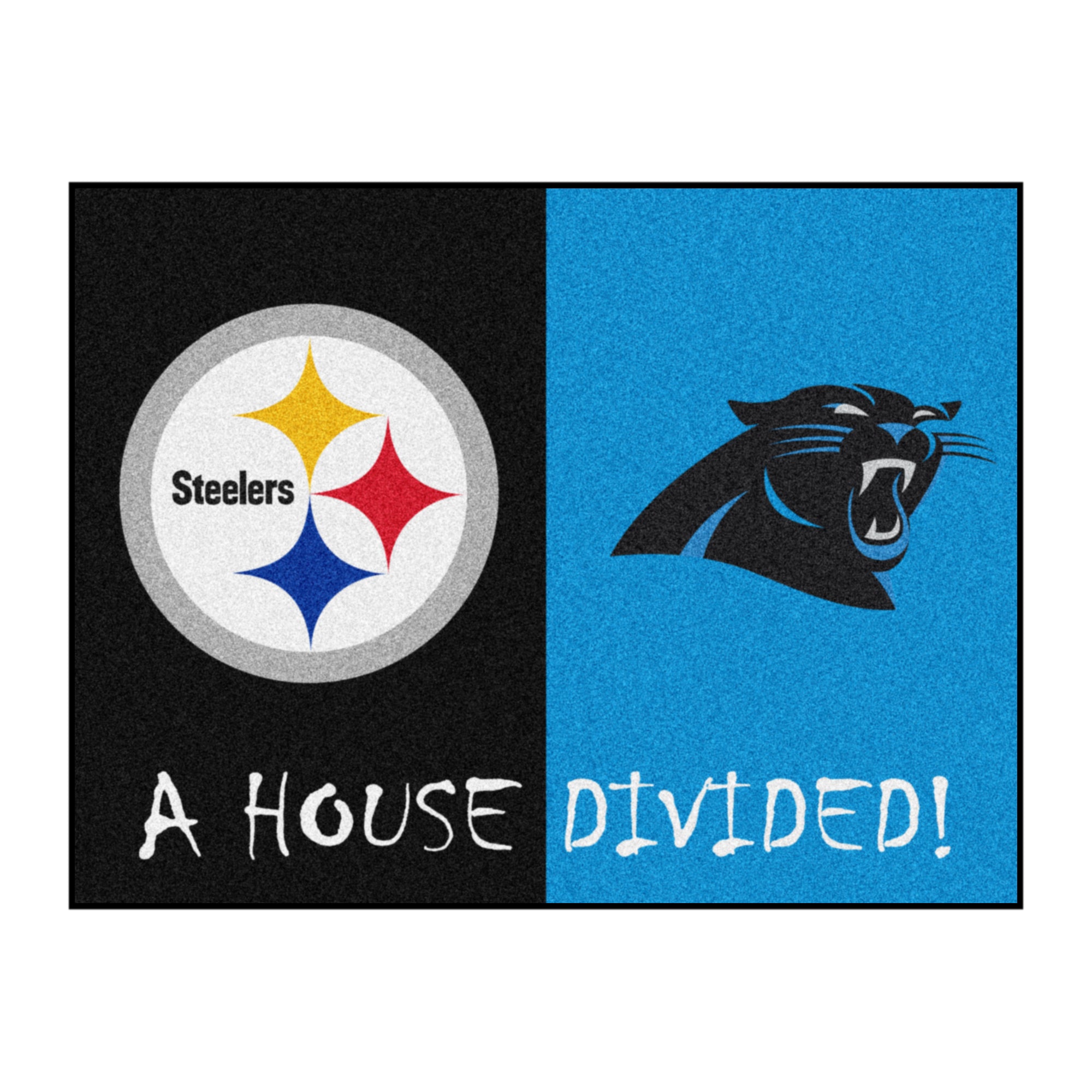 NFL House Divided - Steelers / Panthers House Divided Mat