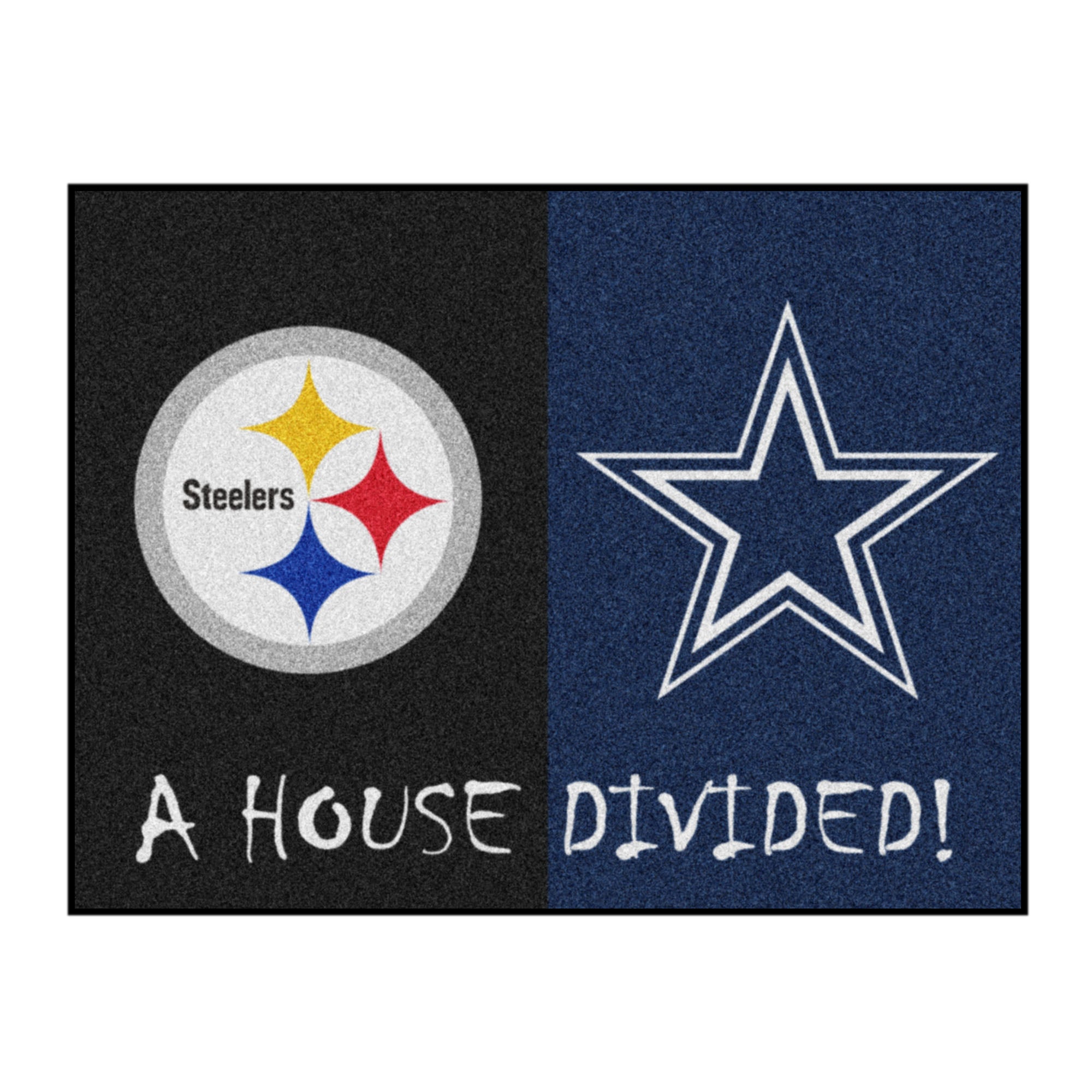 NFL House Divided - Steelers / Cowboys House Divided Mat