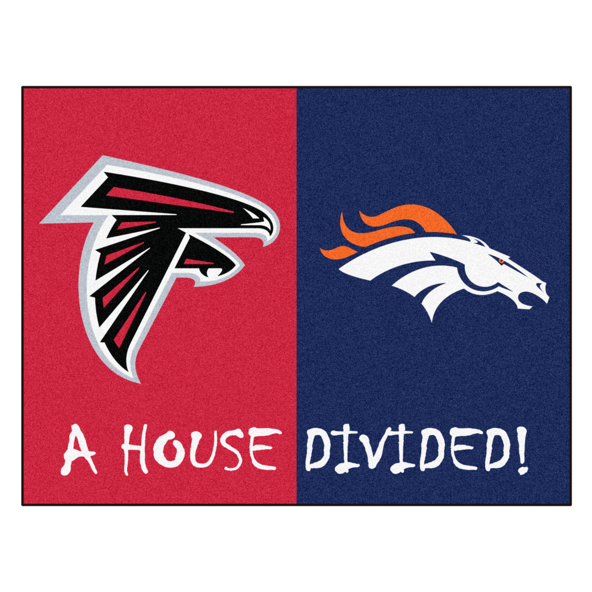 NFL House Divided - Falcons / Broncos House Divided Mat