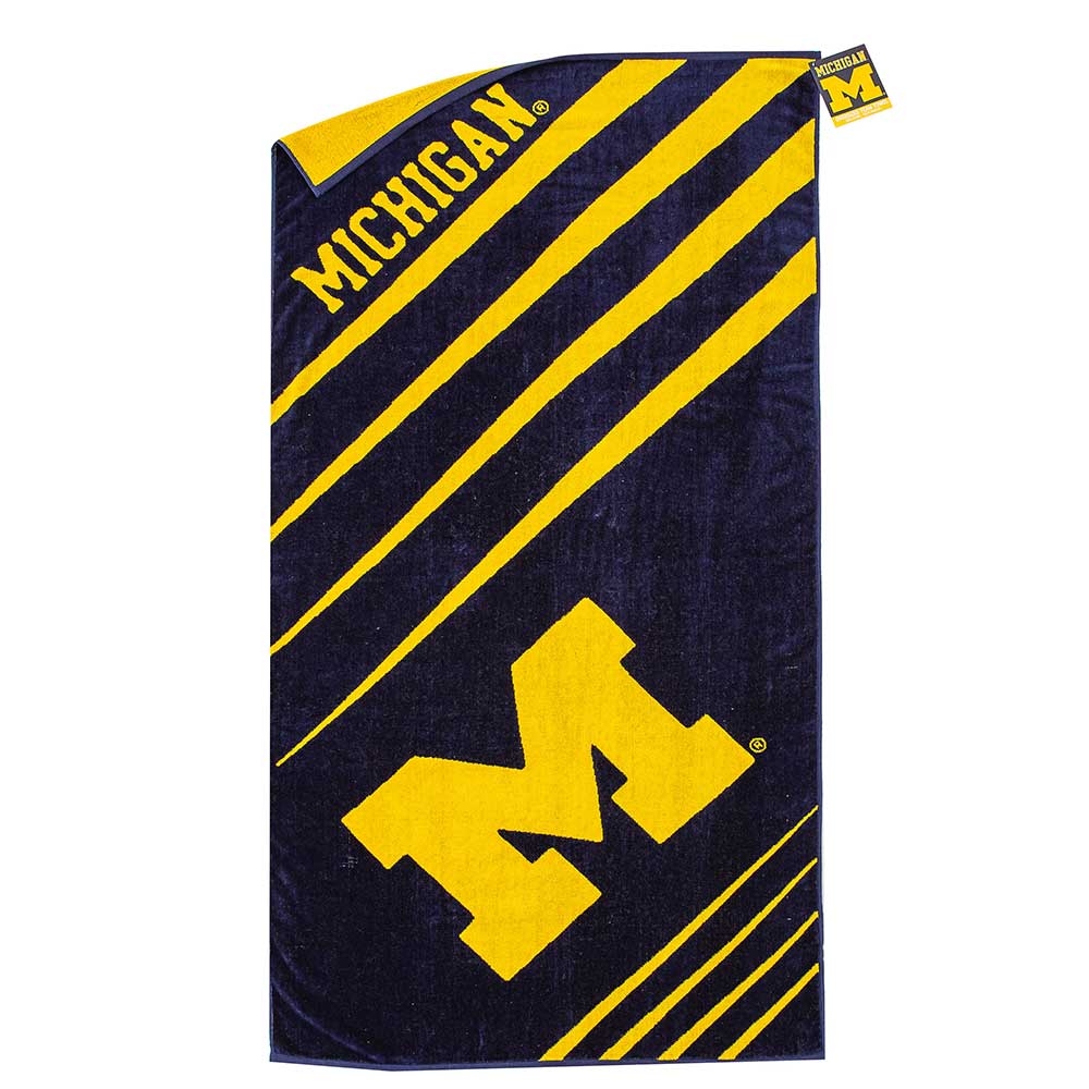 Michigan Wolverines Upward Jacquard Beach Towel