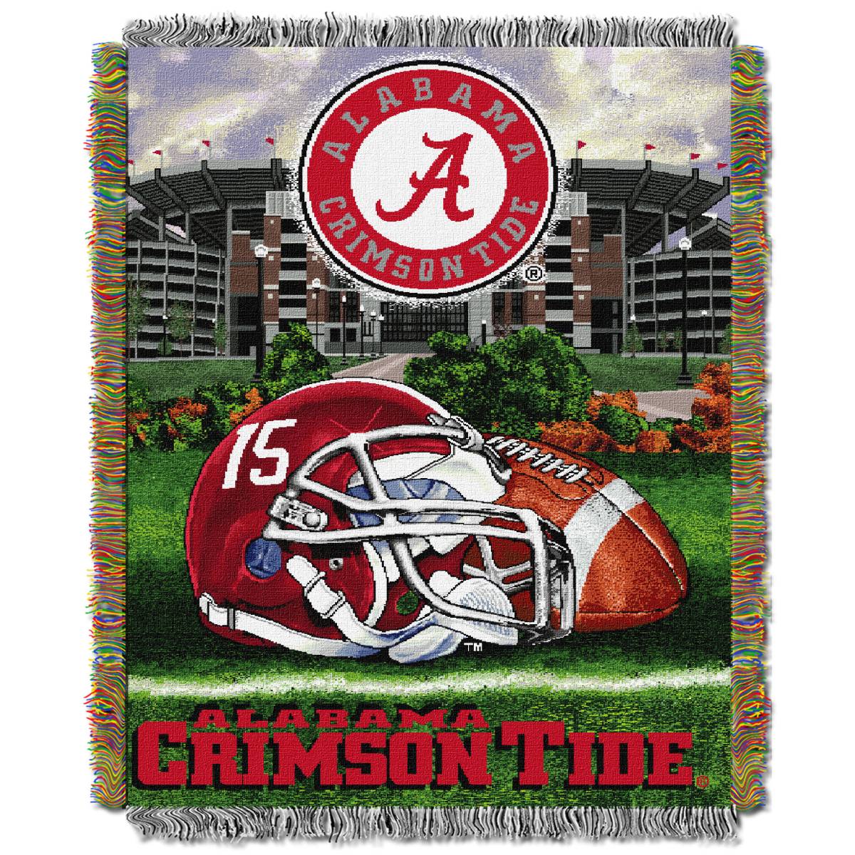 Alabama Crimson Tide Home Field Advantage Woven Tapestry Throw Blanket