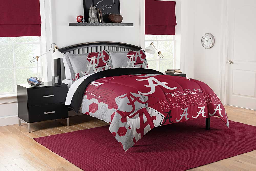 Alabama Crimson Tide Hexagon Full/Queen Comforter & Sham Set