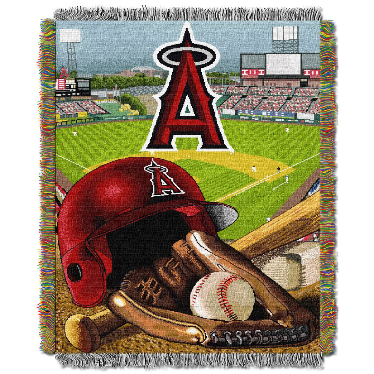 Los Angeles Angels MLB Home Field Advantage Woven Tapestry Throw Blanket