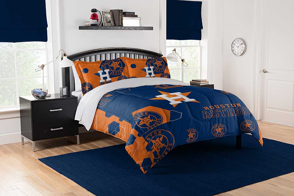 Houston Astros MLB Hexagon King Comforter & Sham Set