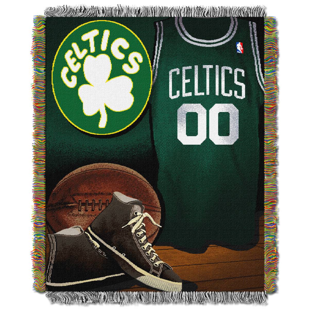 Boston Celtics NBA Vintage Woven Tapestry Throw Blanket