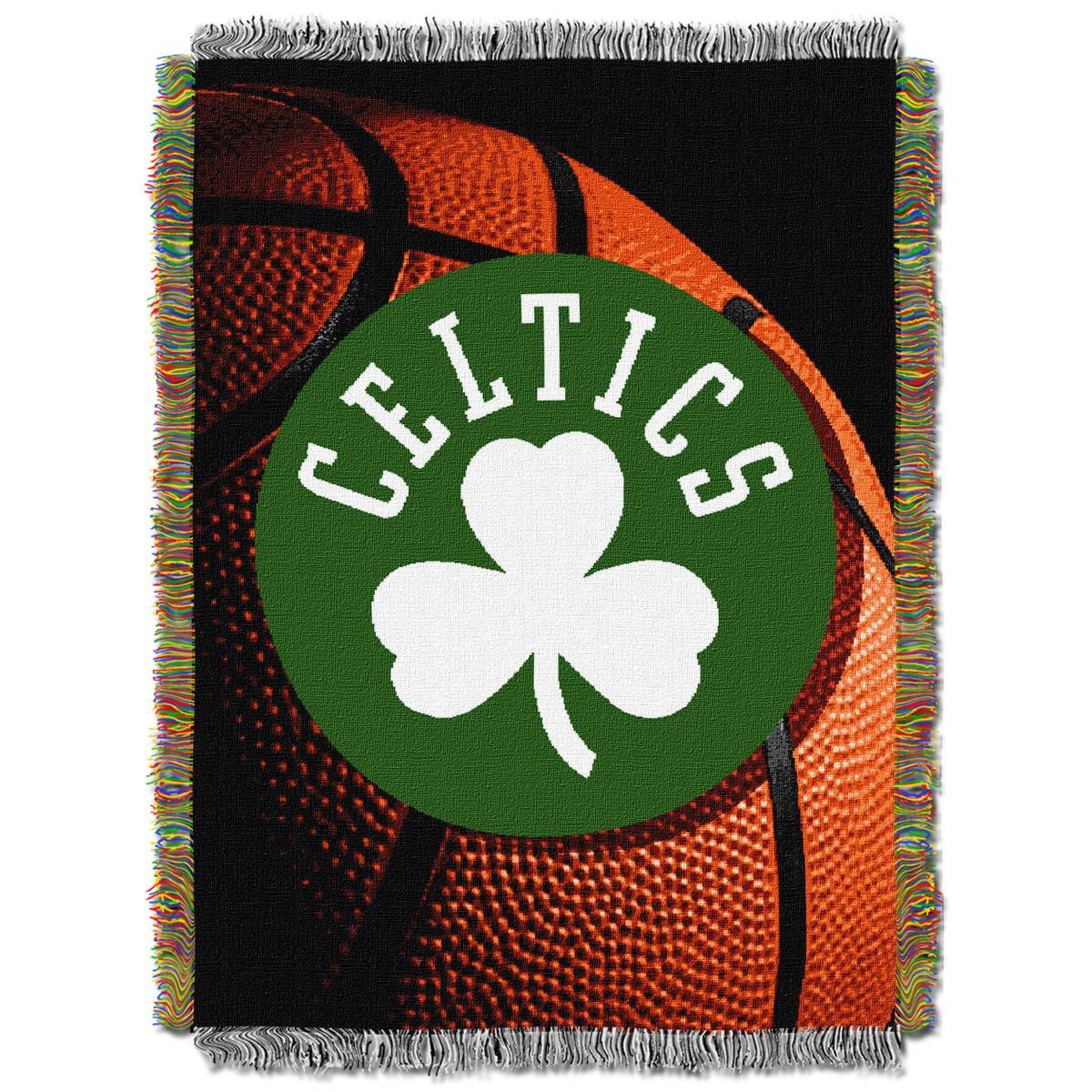 Boston Celtics NBA Photo Real Woven Tapestry Throw Blanket