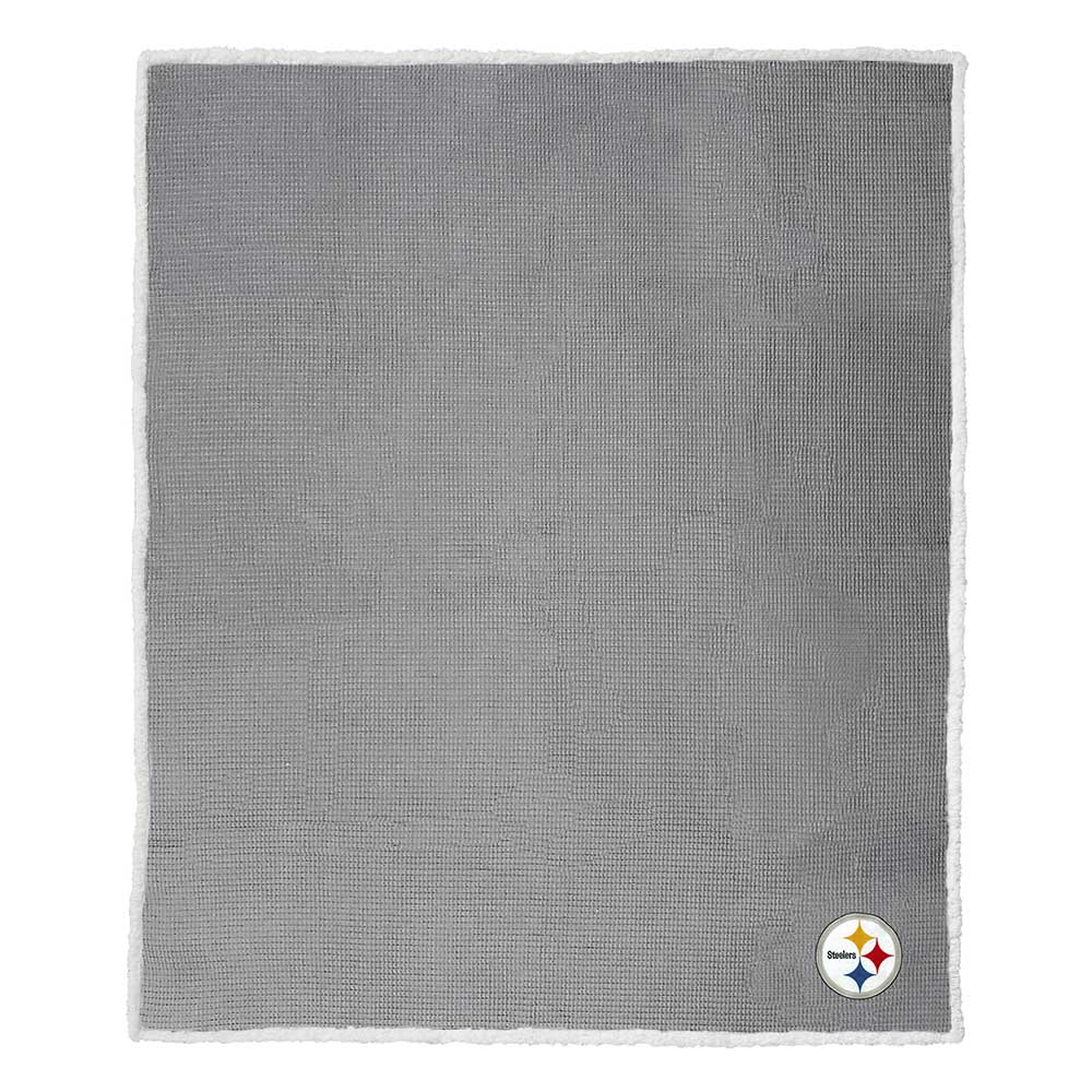 Pittsburgh Steelers NFL Subtle Waffle Sherpa Throw Blanket