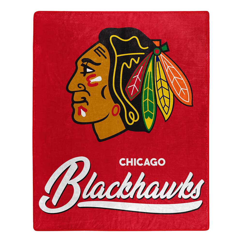 Chicago Blackhawks NHL Signature Raschel Throw Blanket