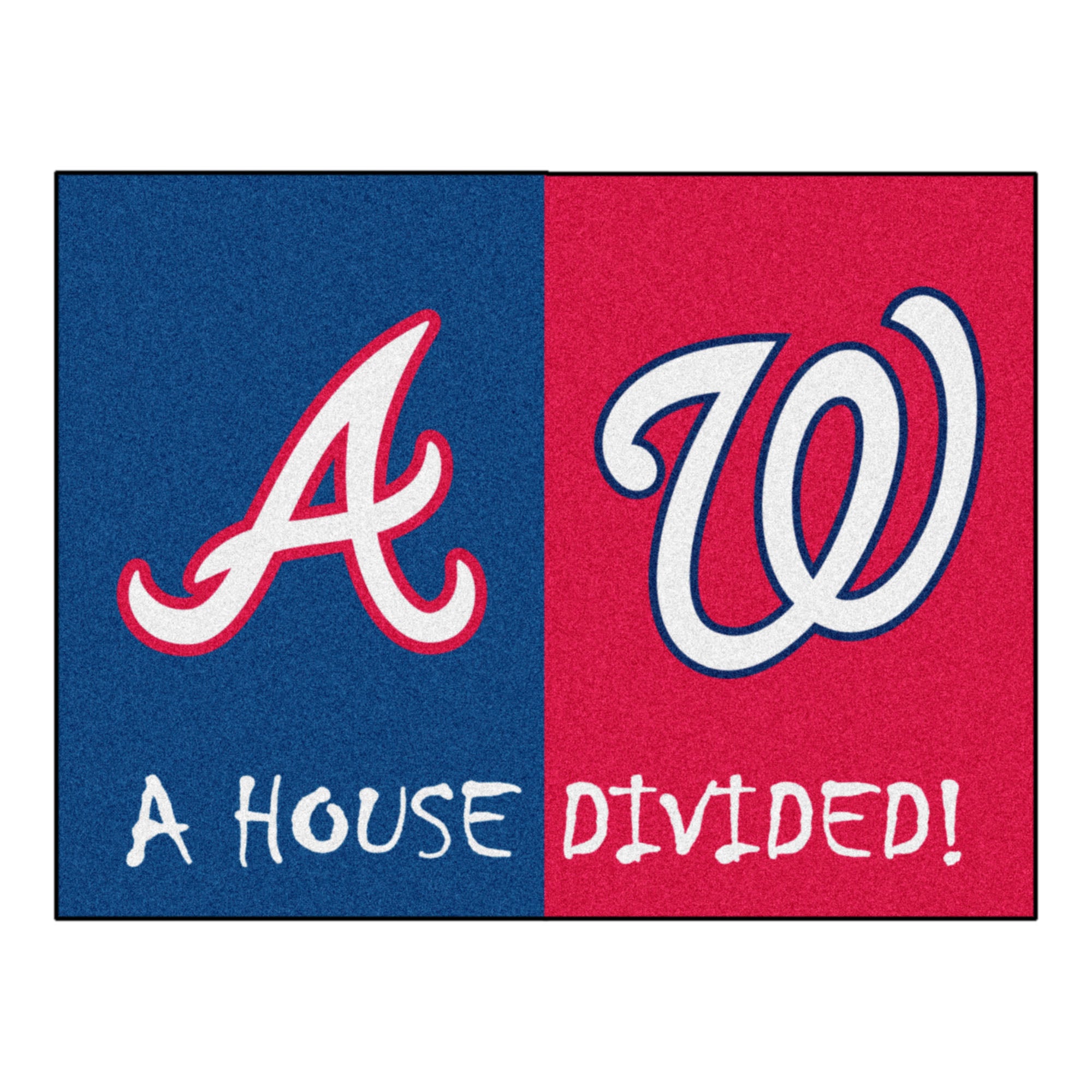 Fanmat - Mlb house divided - braves / nationals house divided mat