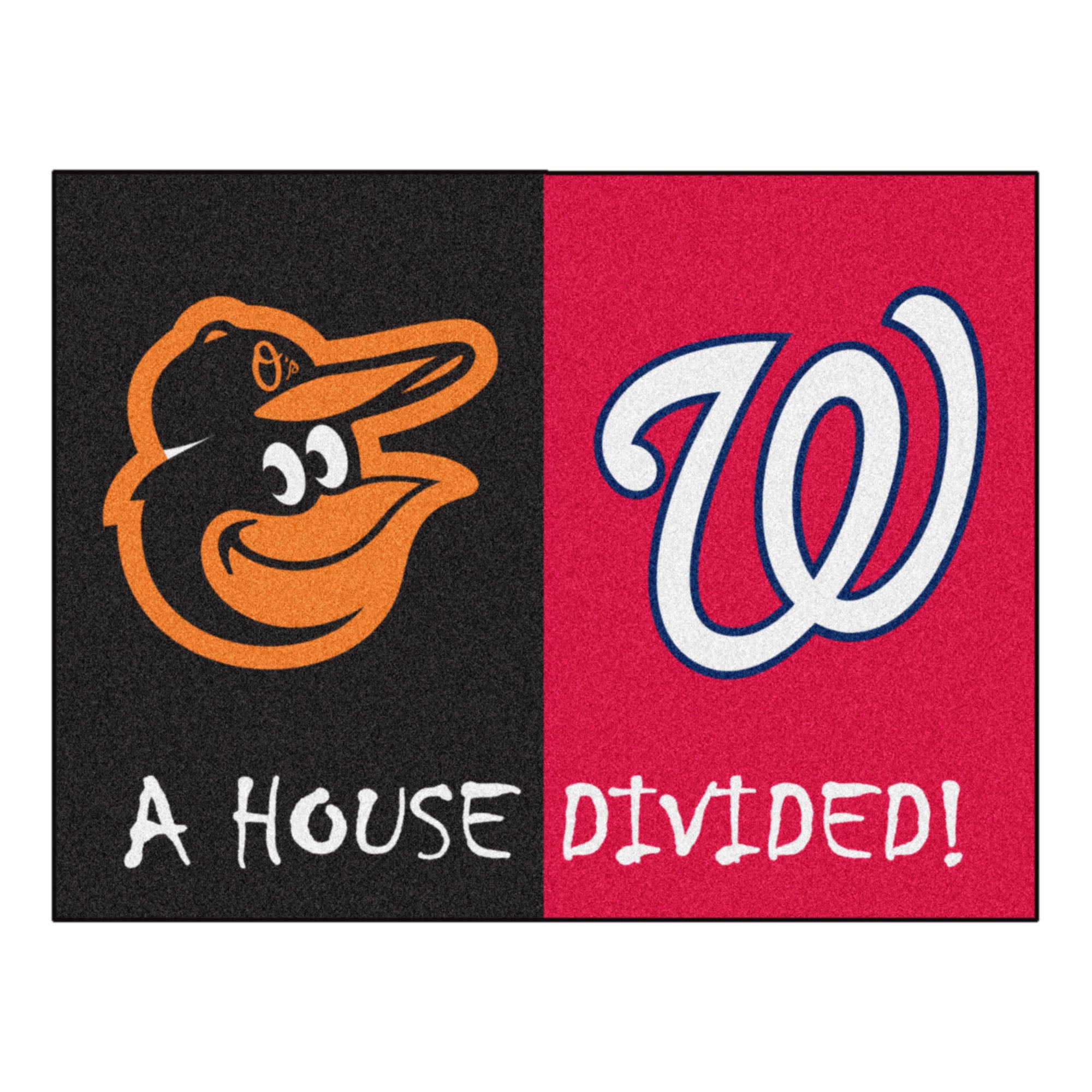 MLB House Divided - Orioles / Nationals House Divided Mat