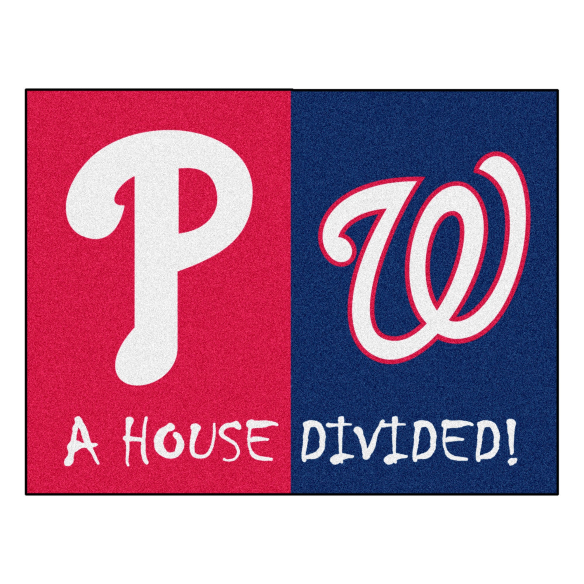 MLB House Divided - Phillies / Nationals House Divided Mat