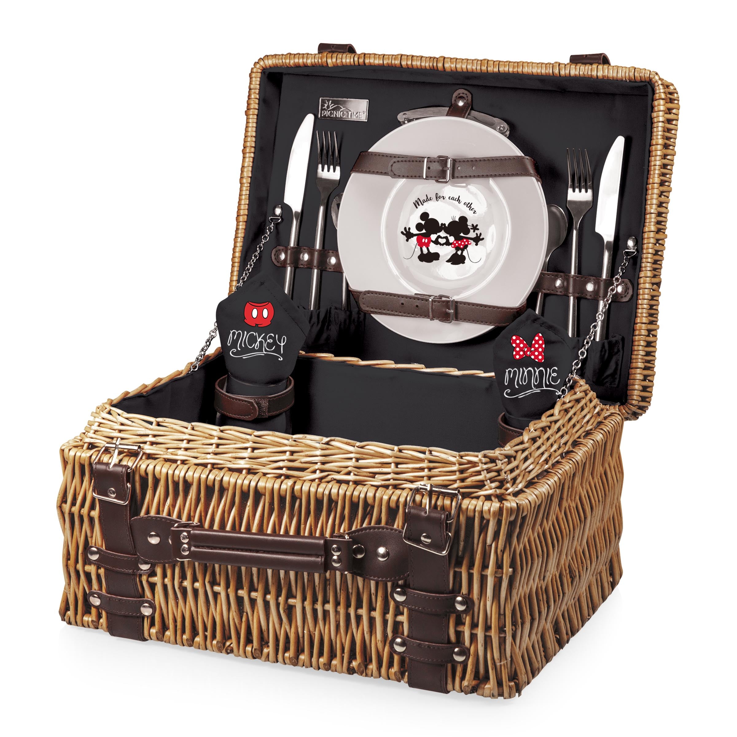 MICKEY & MINNIE MOUSE - CHAMPION PICNIC BASKET, (BLACK WITH 