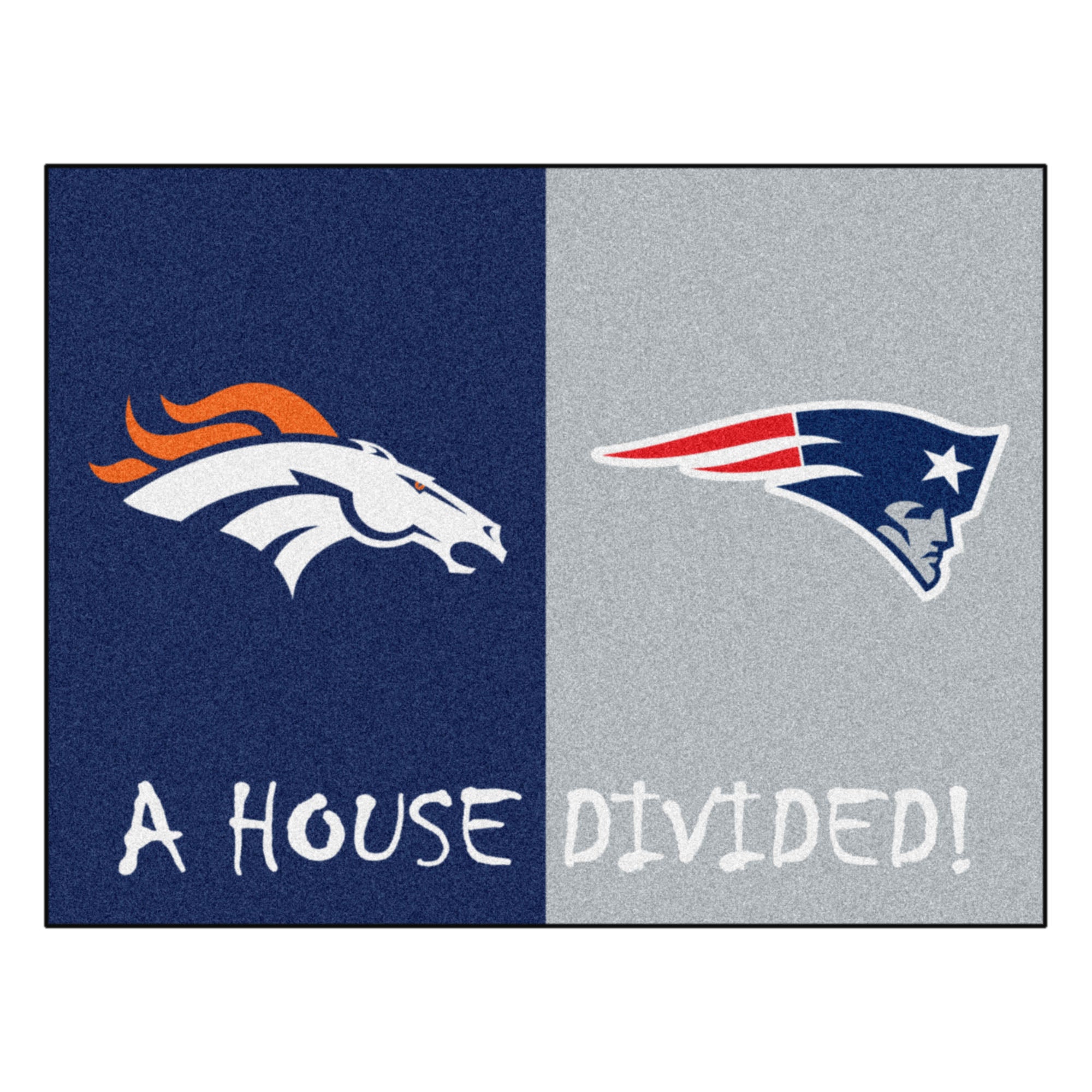 NFL House Divided - Broncos / Steelers House Divided Mat