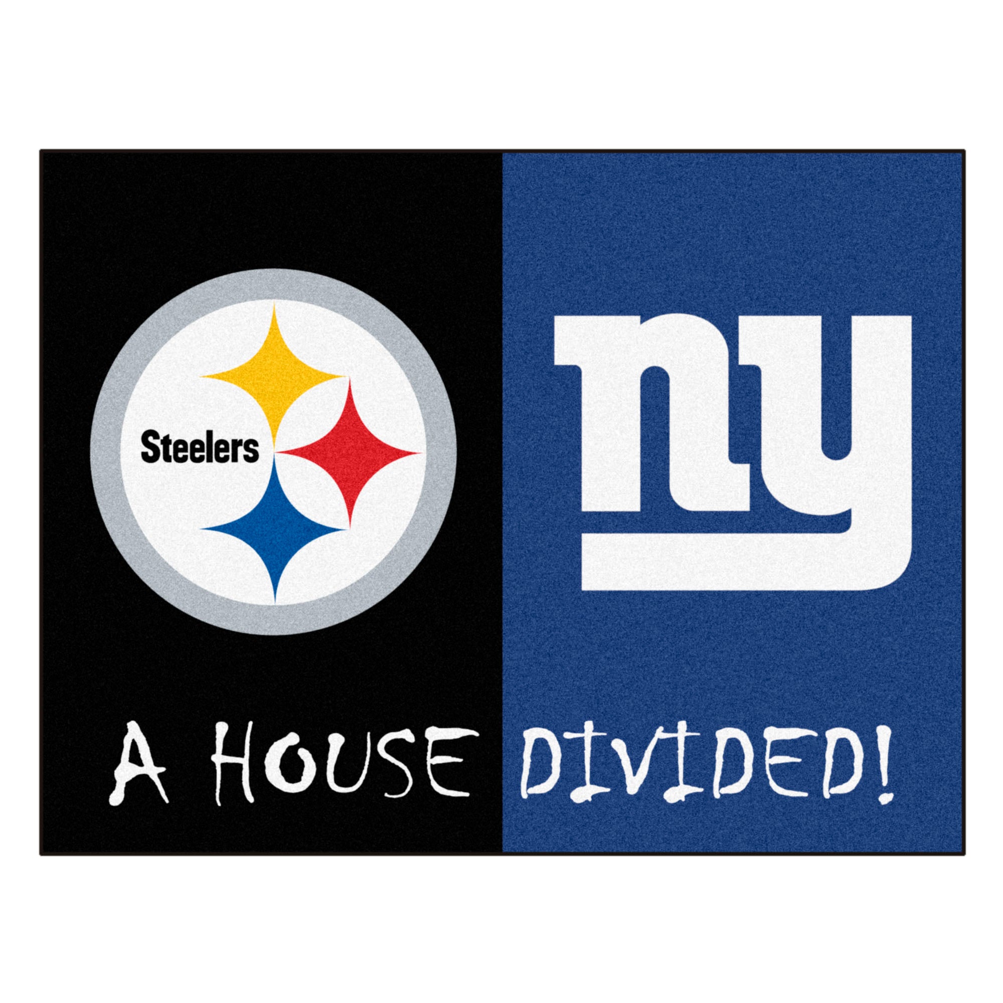 NFL House Divided - Steelers / Giants House Divided Mat