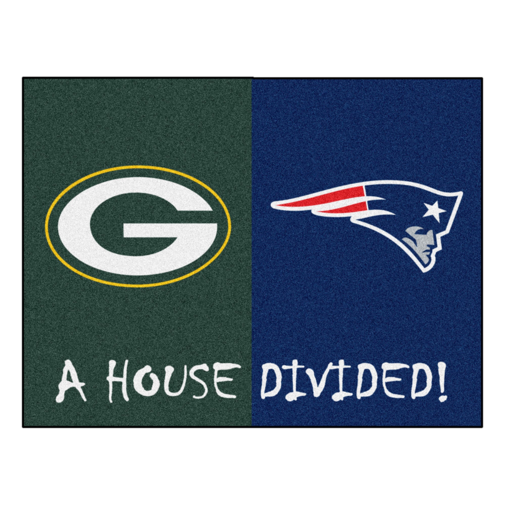 NFL House Divided - Packers / Patriots House Divided Mat