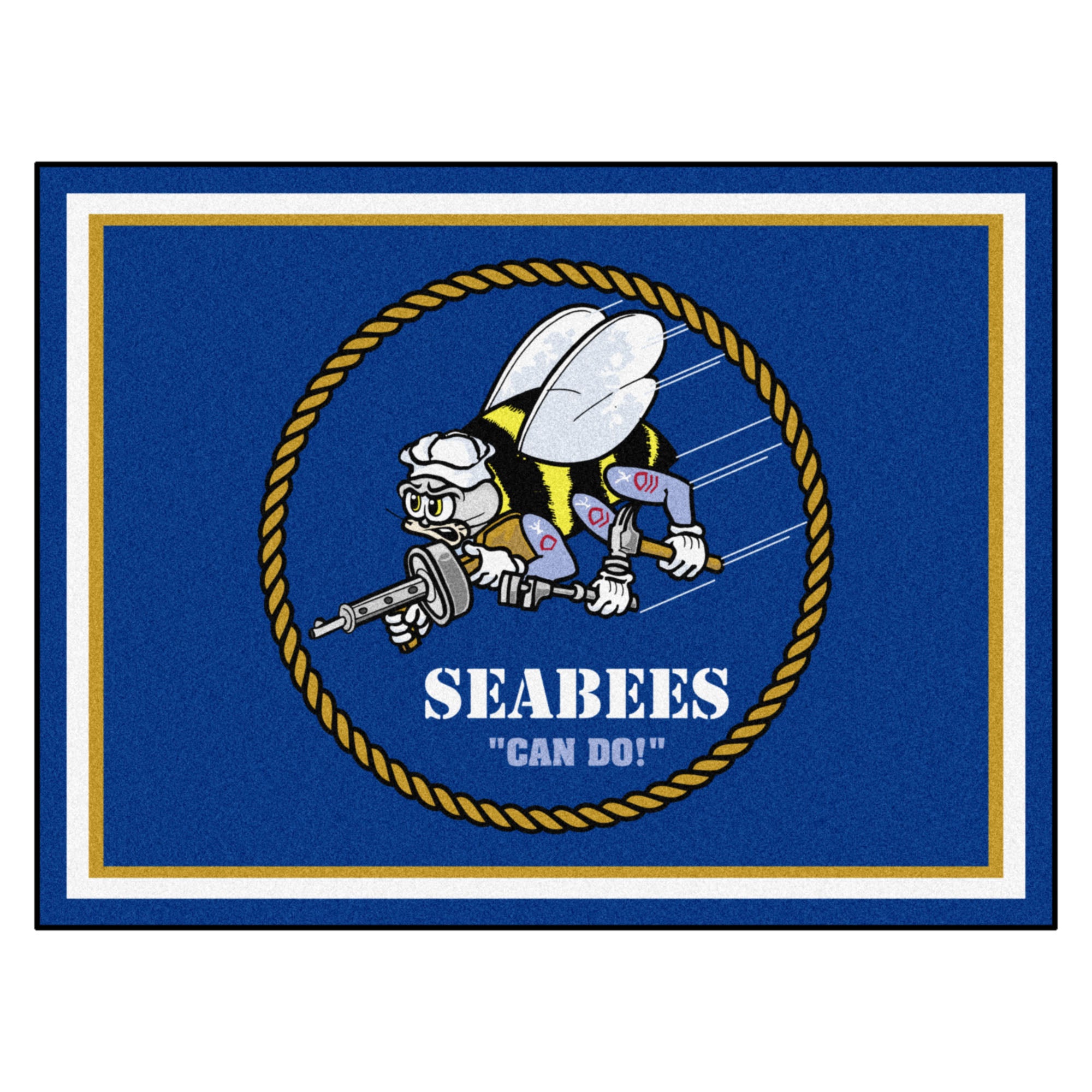 U.S. Navy - SEABEES 8x10 Rug