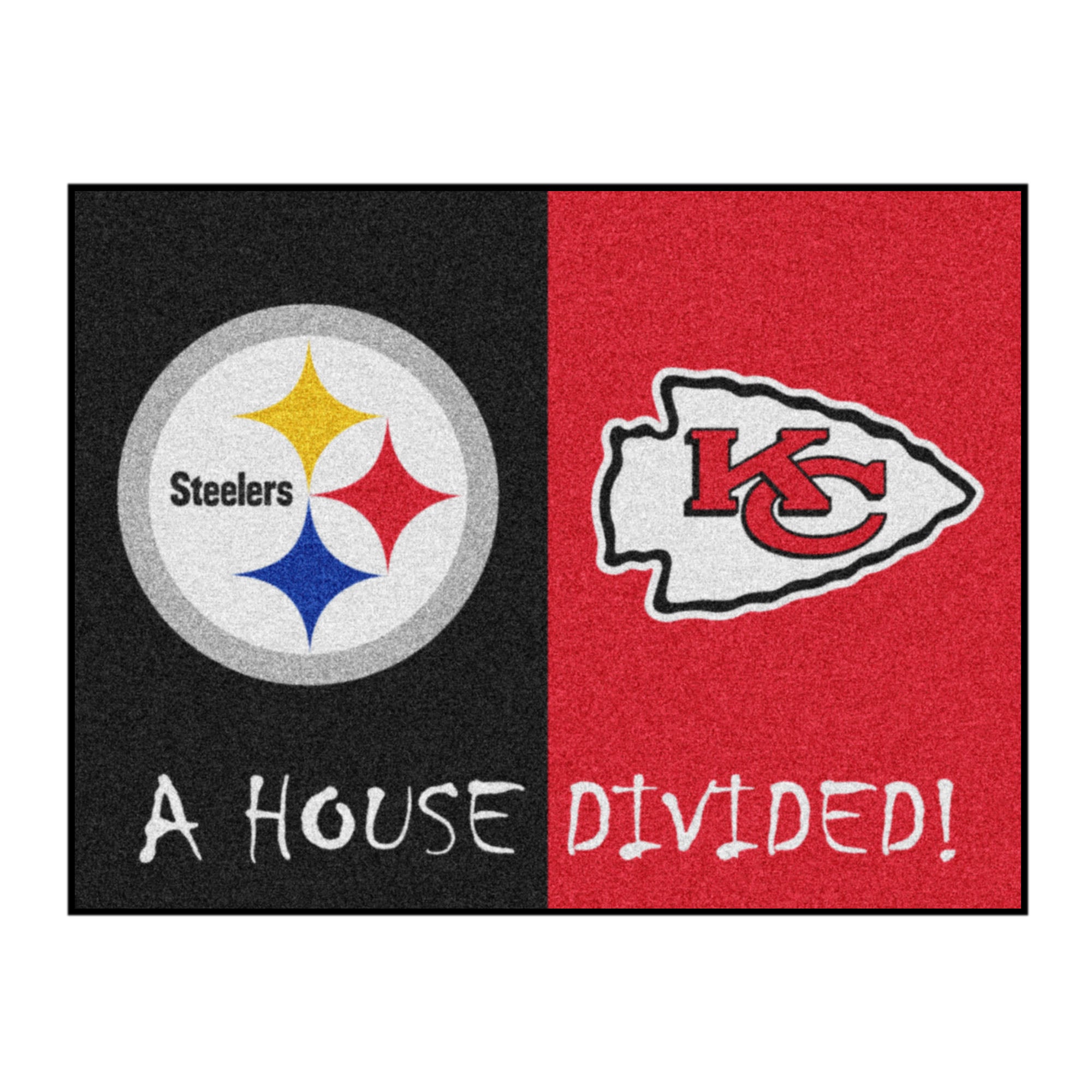 NFL House Divided - Steelers /Chiefs House Divided Mat