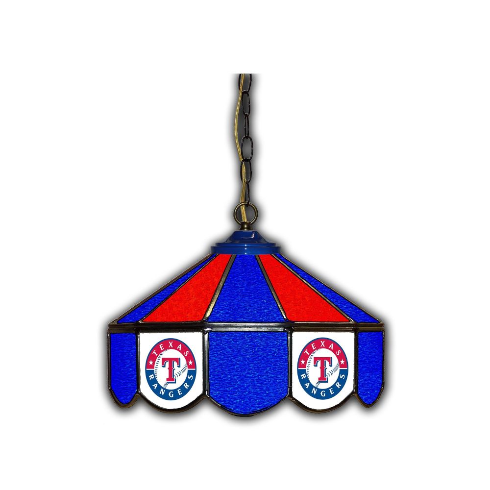 Texas Rangers 14-In. Stained Glass Pub Light