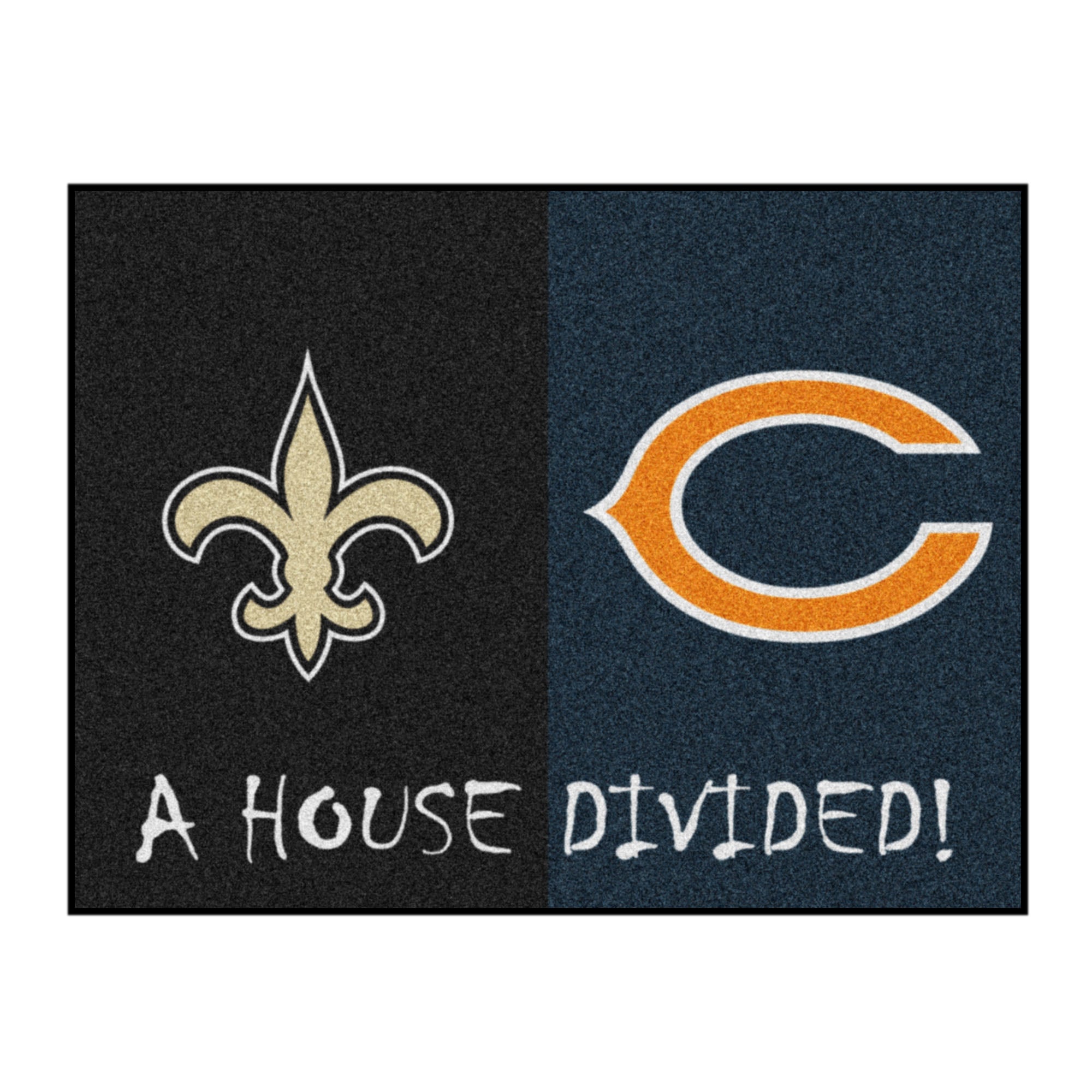 NFL House Divided - Saints / Bears House Divided Mat