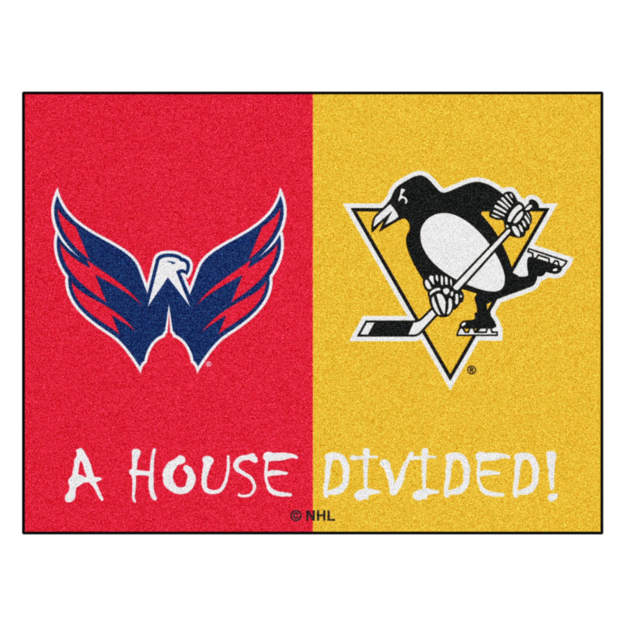 NHL House Divided - Capitals / Penguins House Divided Mat