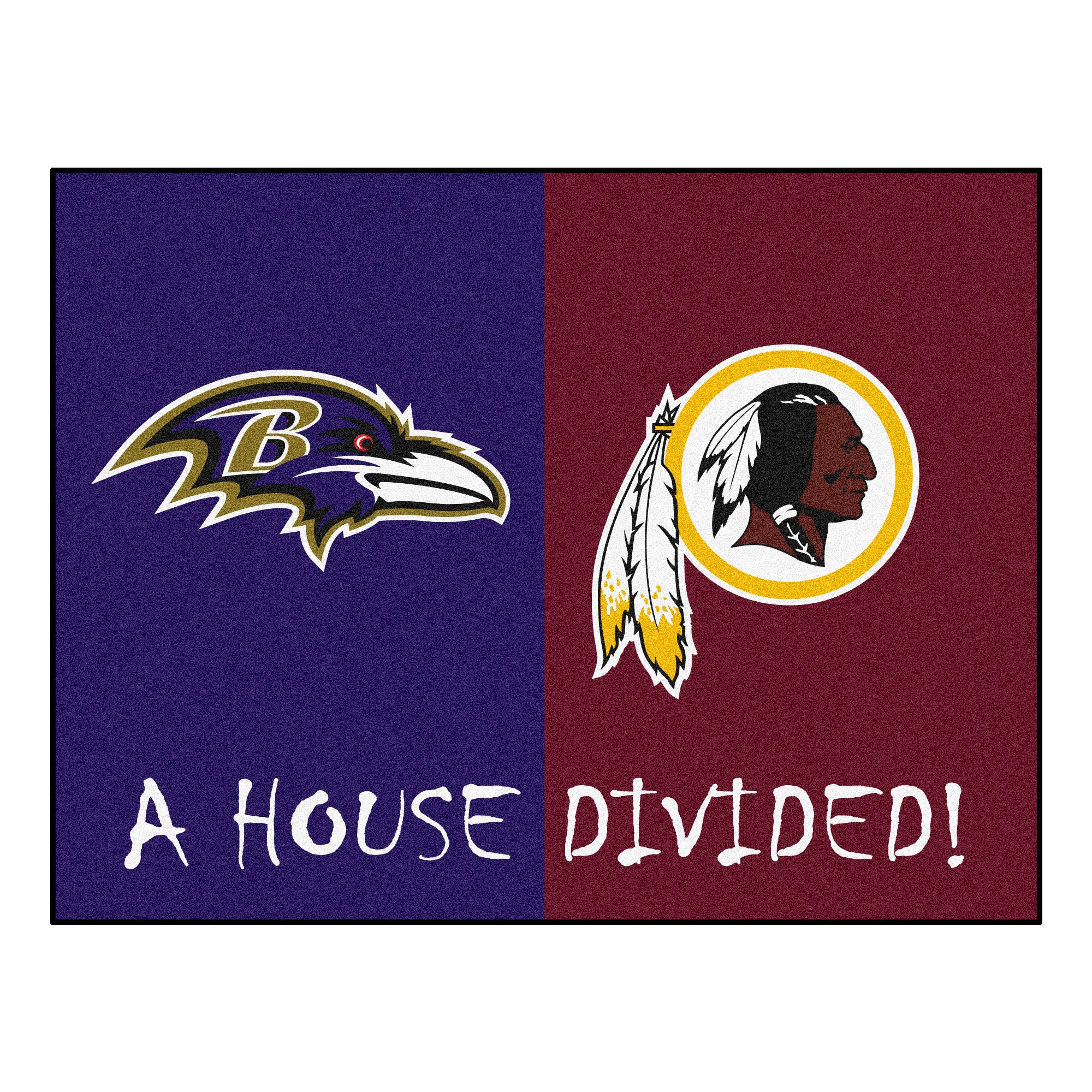 NFL House Divided - Ravens / Redskins House Divided Mat