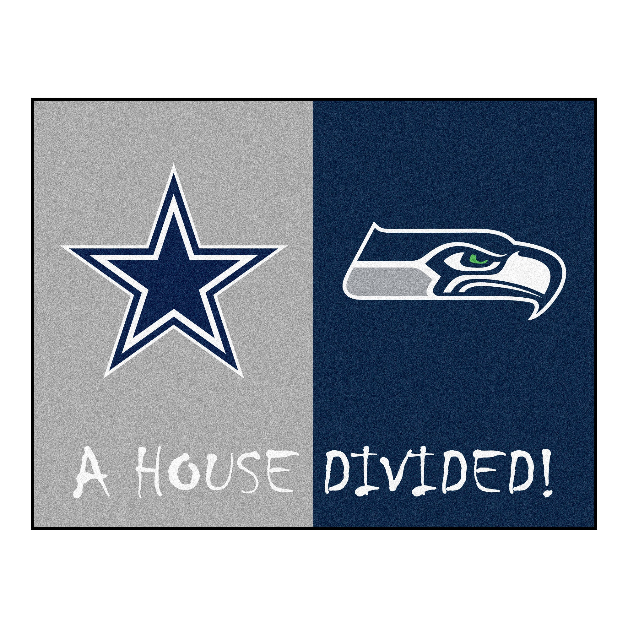 NFL House Divided - Cowboys / Seahawks House Divided Mat