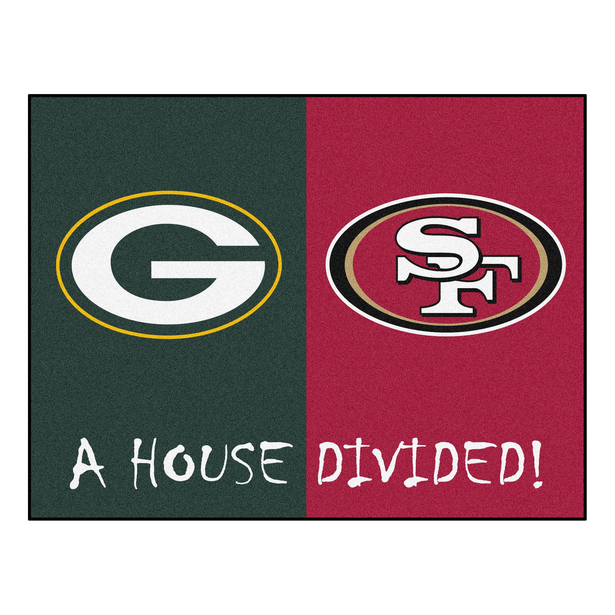NFL House Divided - Packers / 49ers House Divided Mat