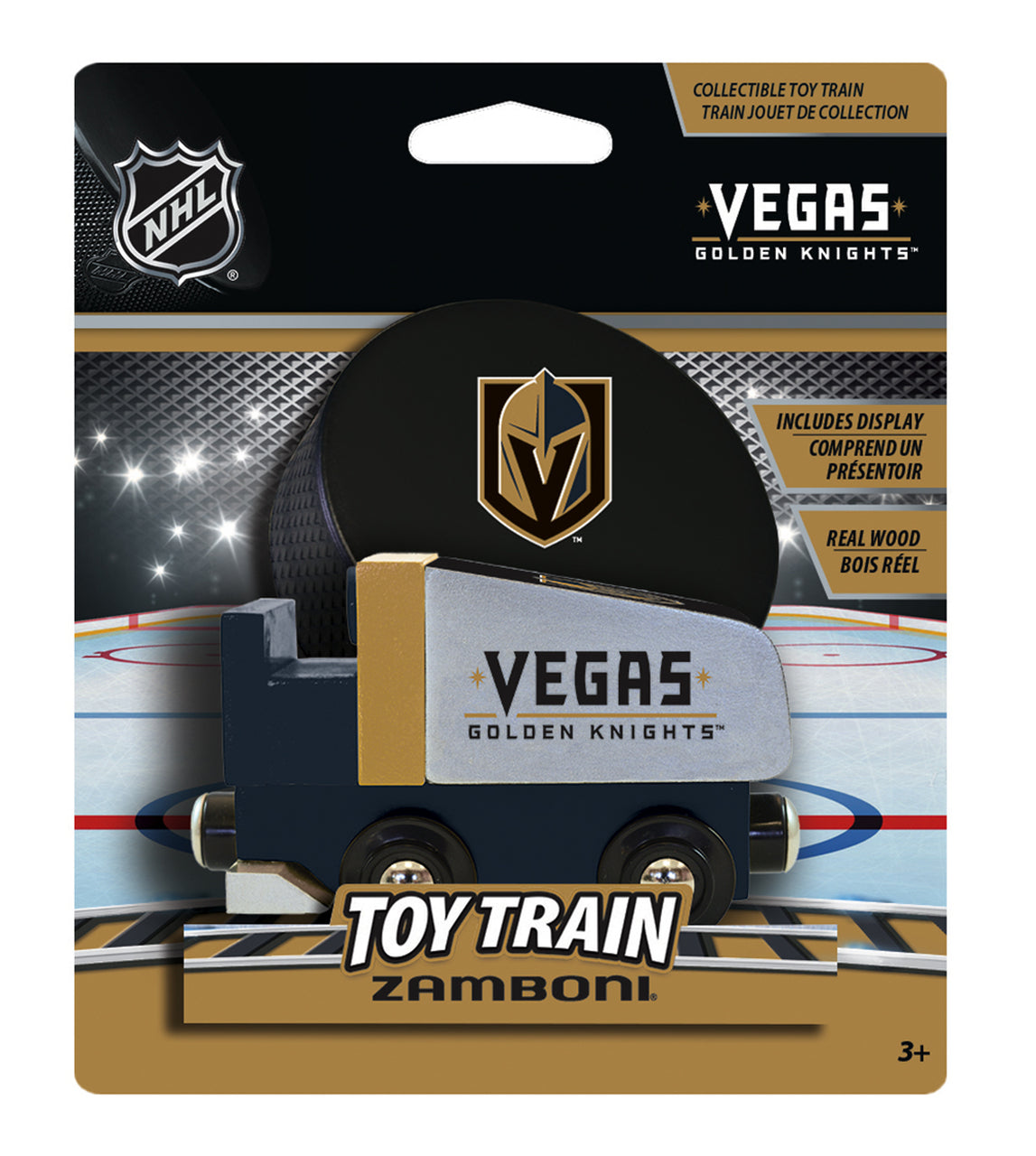 VEGAS GOLDEN KNIGHTS ZAMBONI TOY TRAIN ENGINE