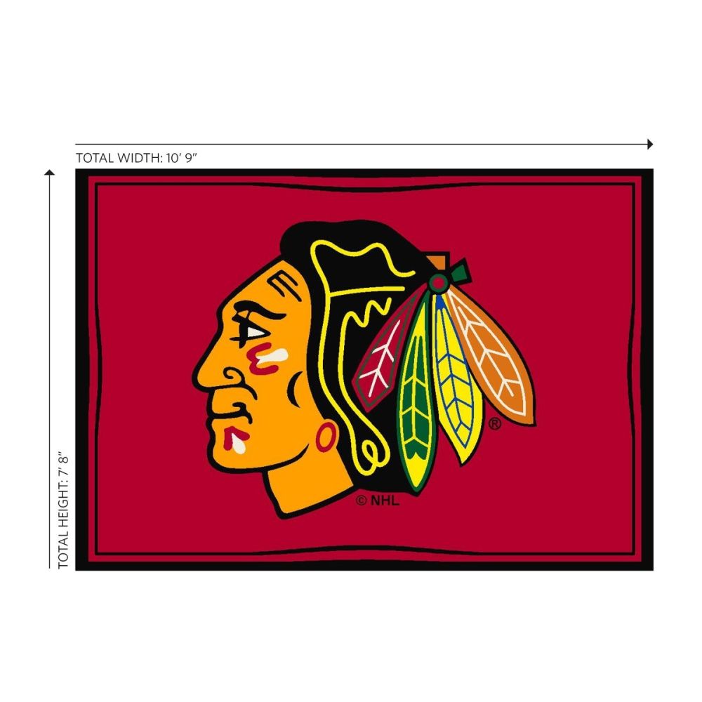 Chicago Blackhawks 8X11 Spirit Rug