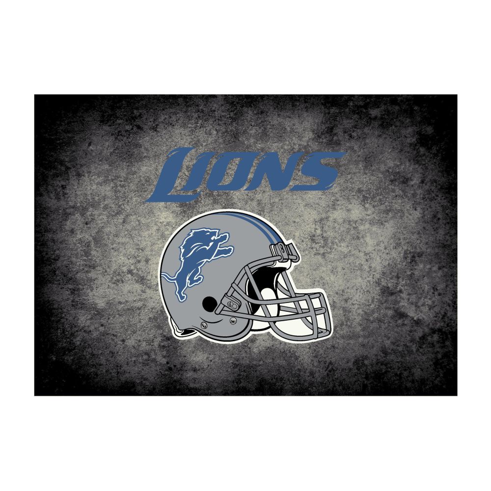 Detroit Lions 8'x11' Distressed Rug