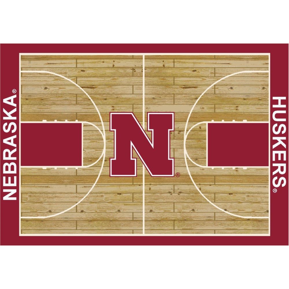 University Of Nebraska 6x8 Courtside Rug