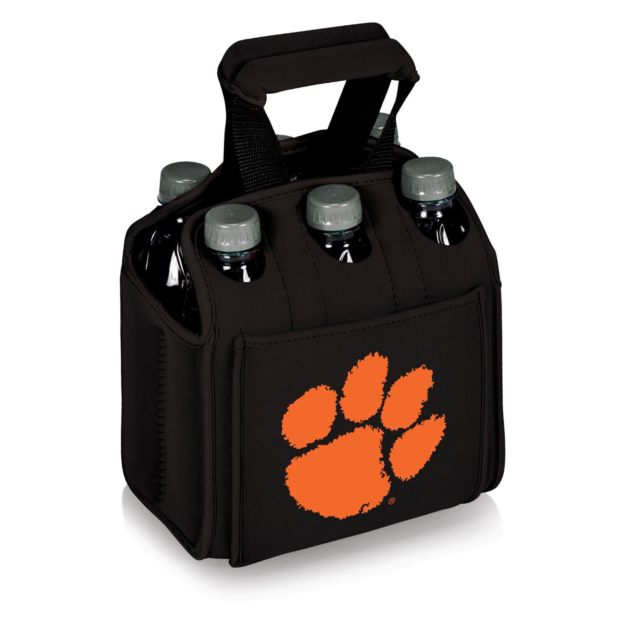 Clemson Tigers - Six Pack Beverage Carrier, (Black)