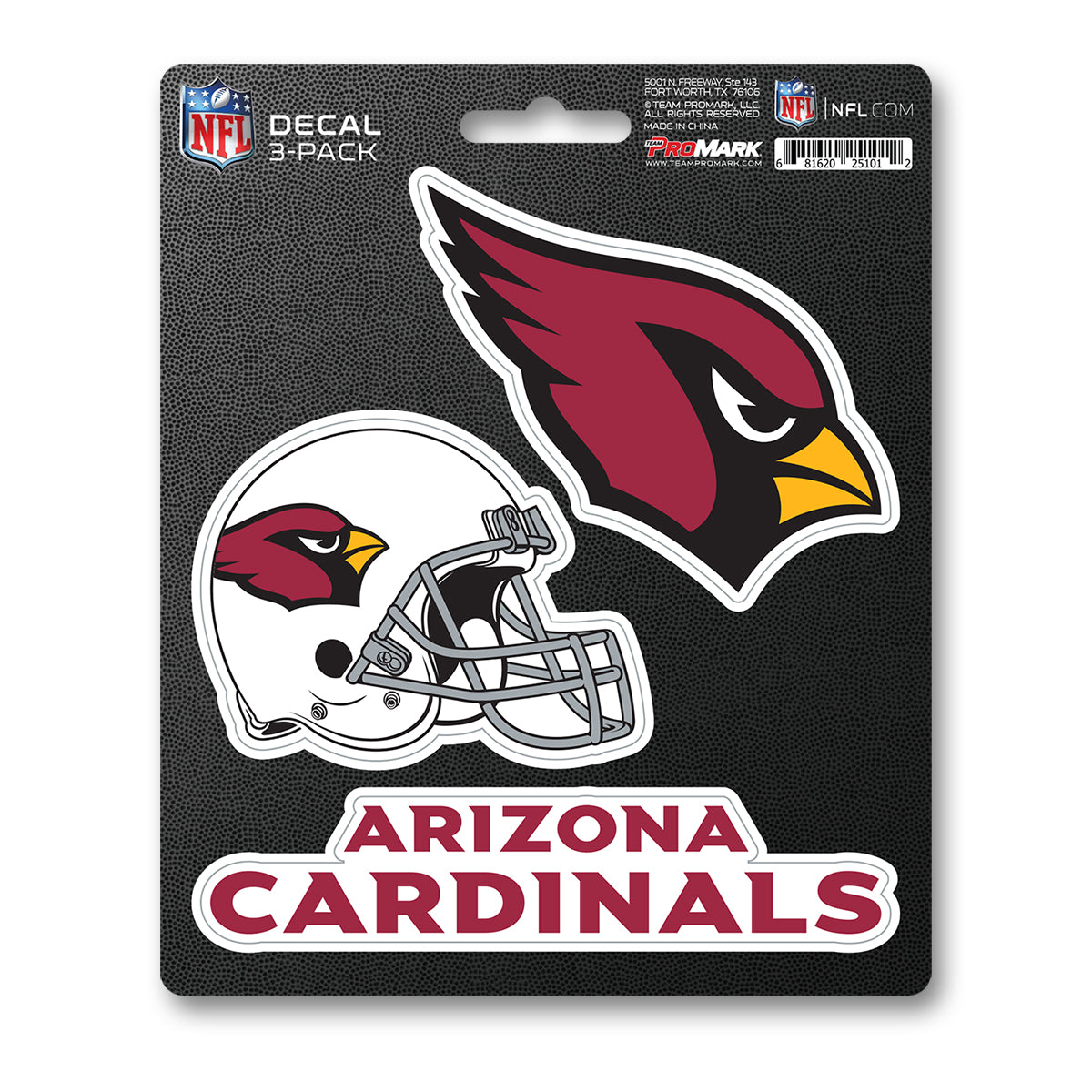 NFL - Arizona Cardinals Decal 3-pk